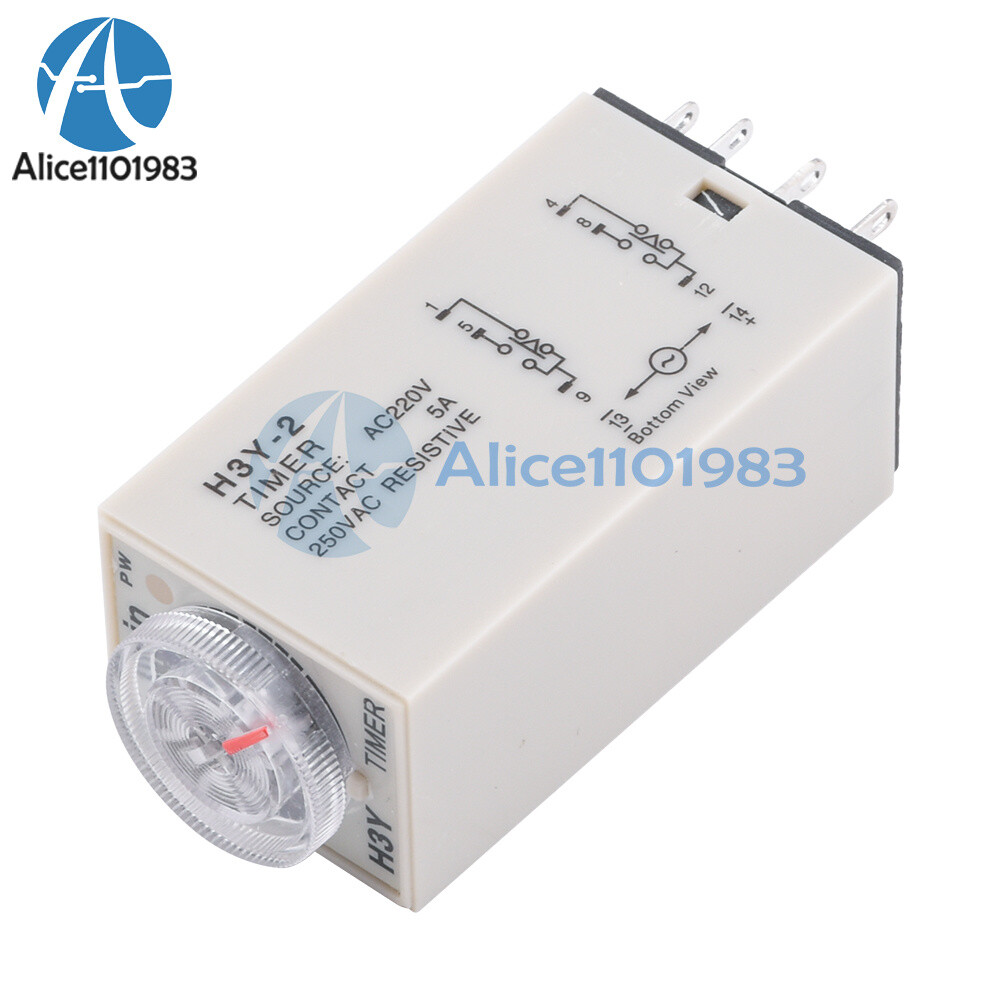 H3Y-2 220VAC 8P 0-30 Minutes Timing Delay Range DPDT Relay Timer
