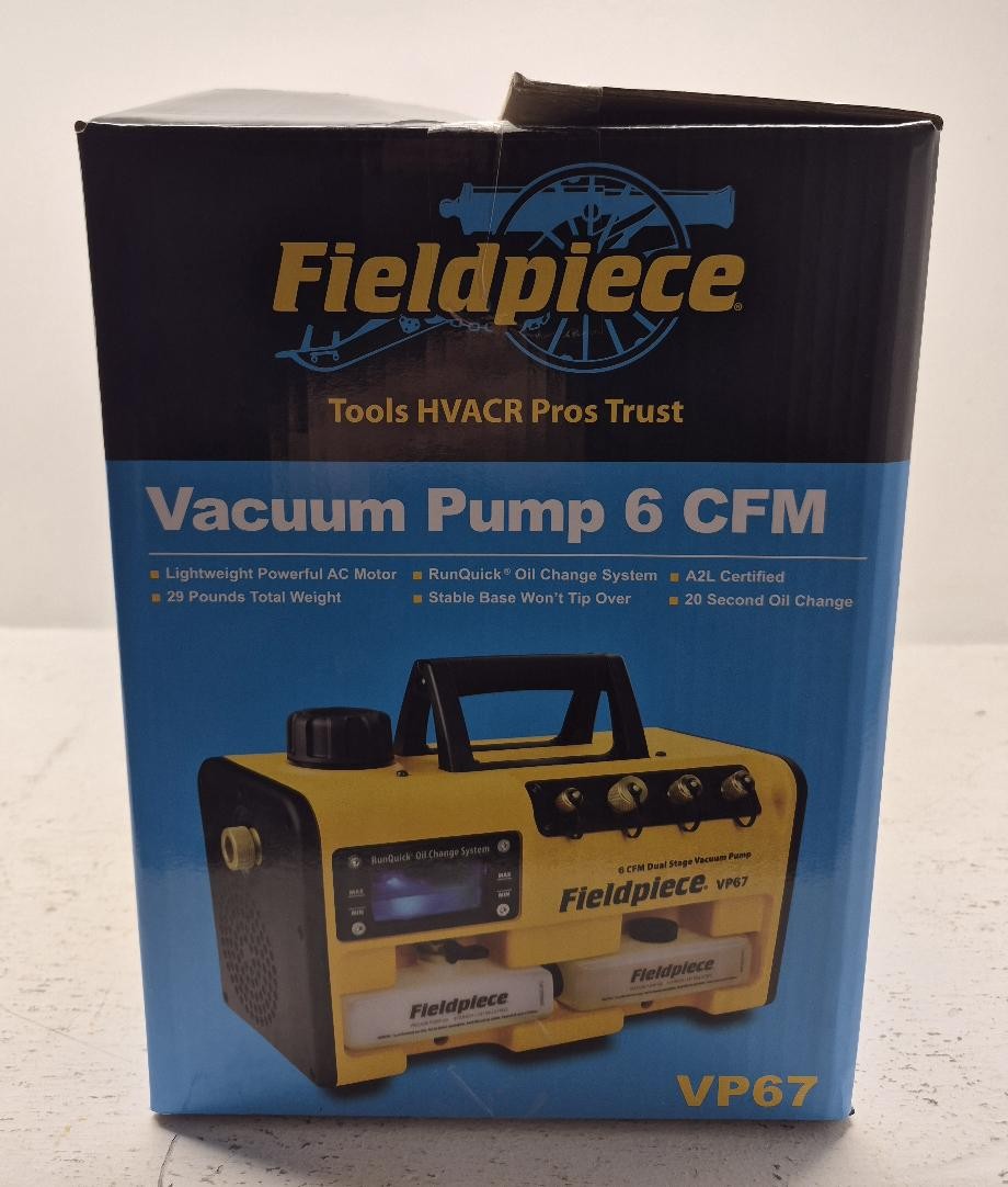 Fieldpiece VP67 Vacuum Pump New Open Box Tool (D51121077)