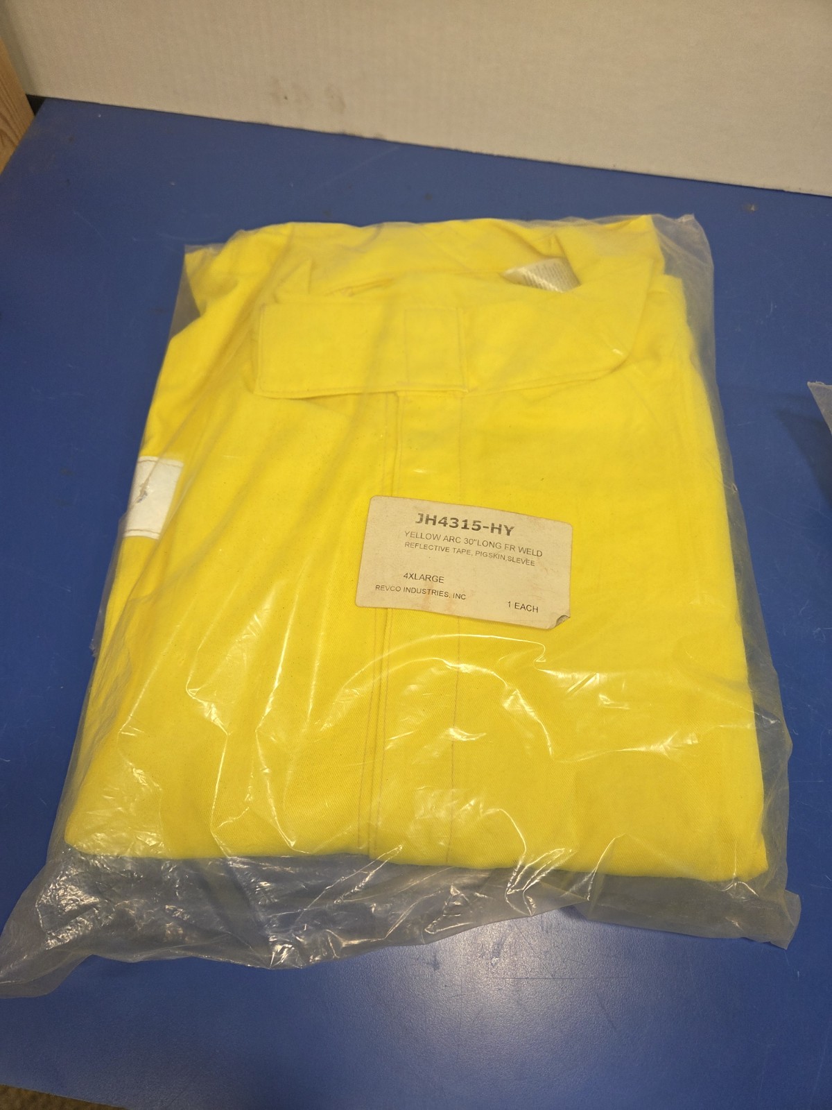NOS JH4315-HY Yellow ARC 30″ PIGSKIN Sleeve 3XL Revco Welding