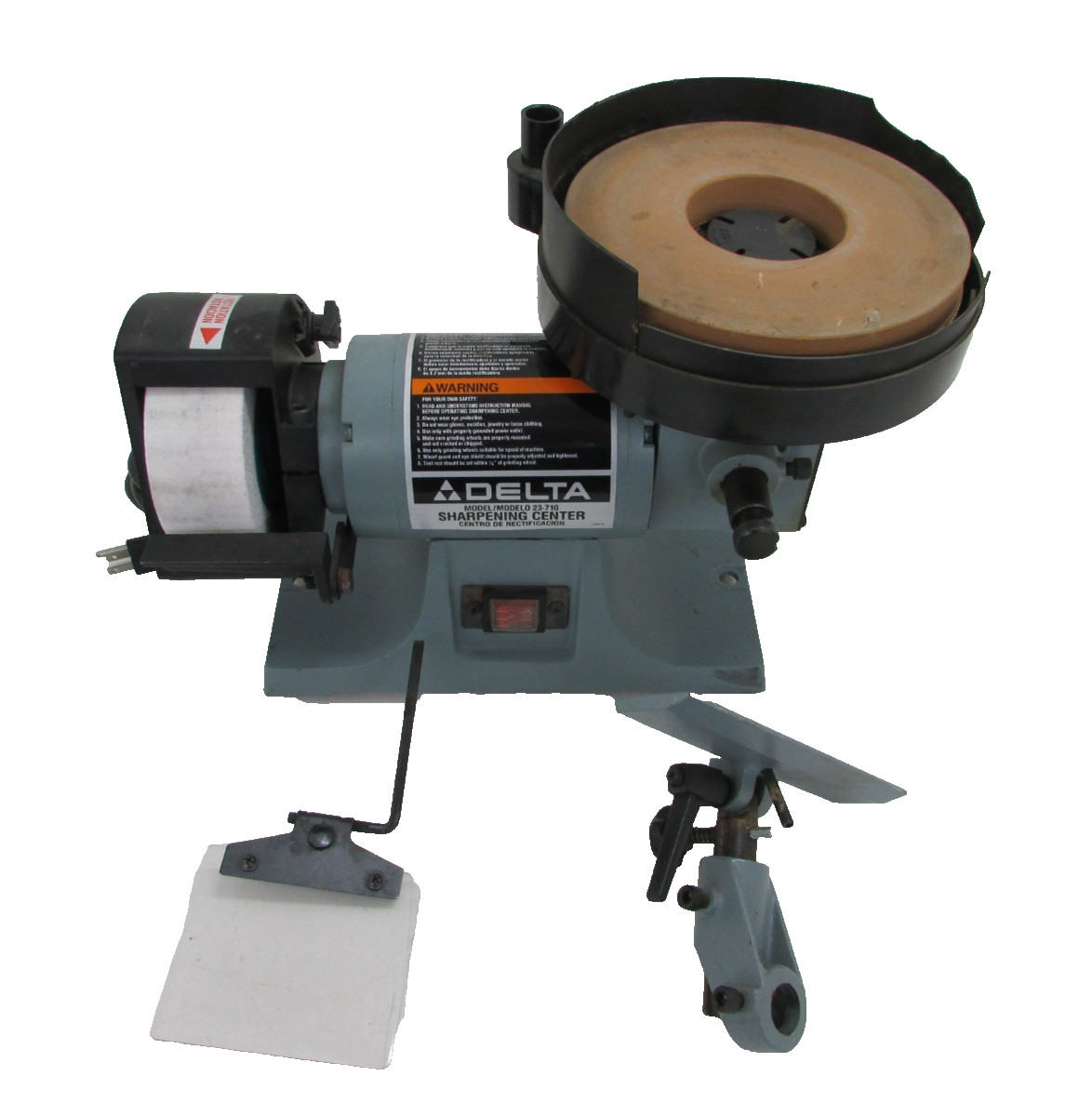DELTA TOOLS WET, DRY SHARPING CENTER 23-710, w/ ATTACHMENTS