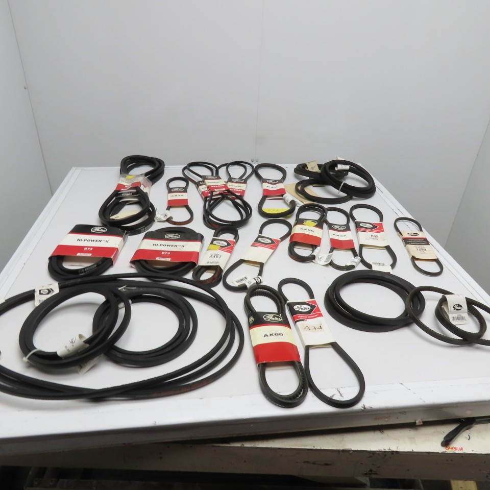 Gates Huge Variety V-Belt AX, 3VX, B, A Section Restock Resell Lot Of 30