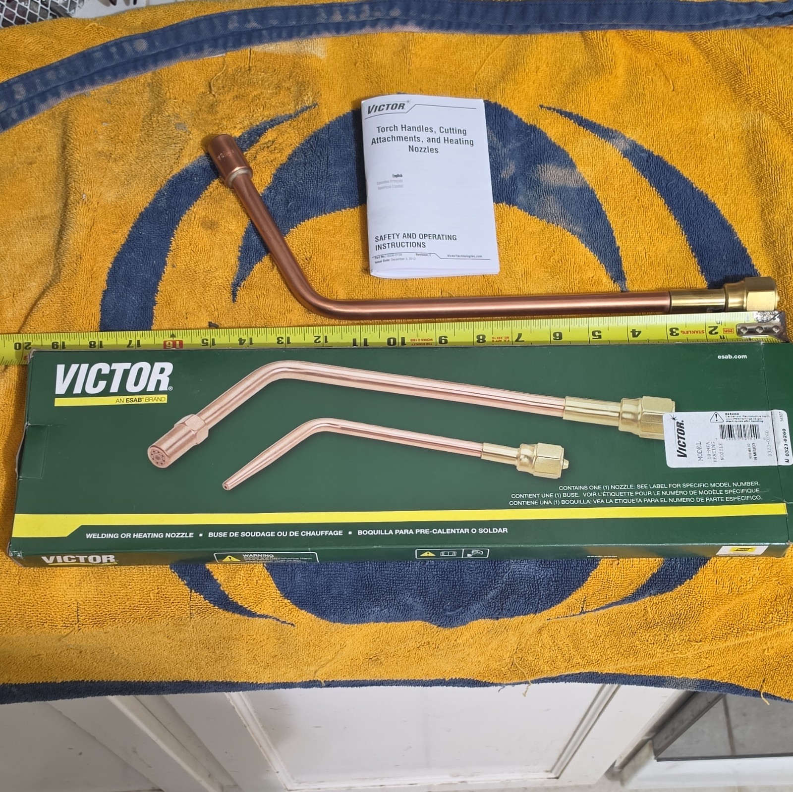 Victor 10-MFA Heating Nozzle Set 0323-0260 w/ Safety & Operating Manual