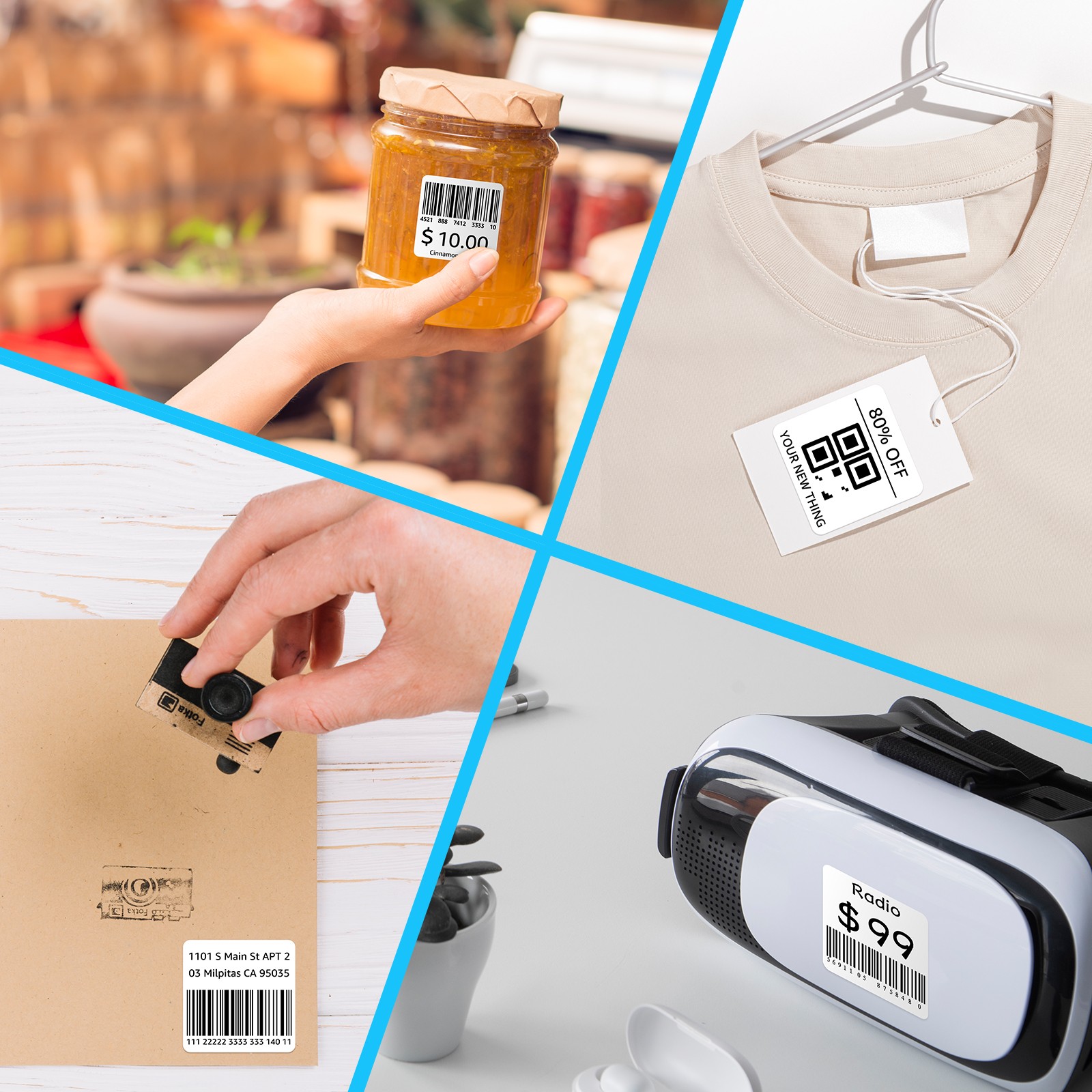 1 Roll 750 Small Multi-purpose Label 30332 for Dymo LabelWriter 450 400 1″ x 1″
