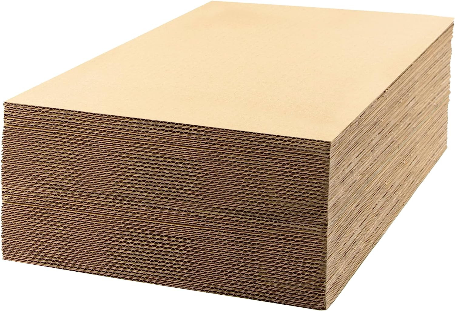 Golden State Art, 50 Pack 5X7 Corrugated Cardboard Sheets Cardboard Inserts Flat