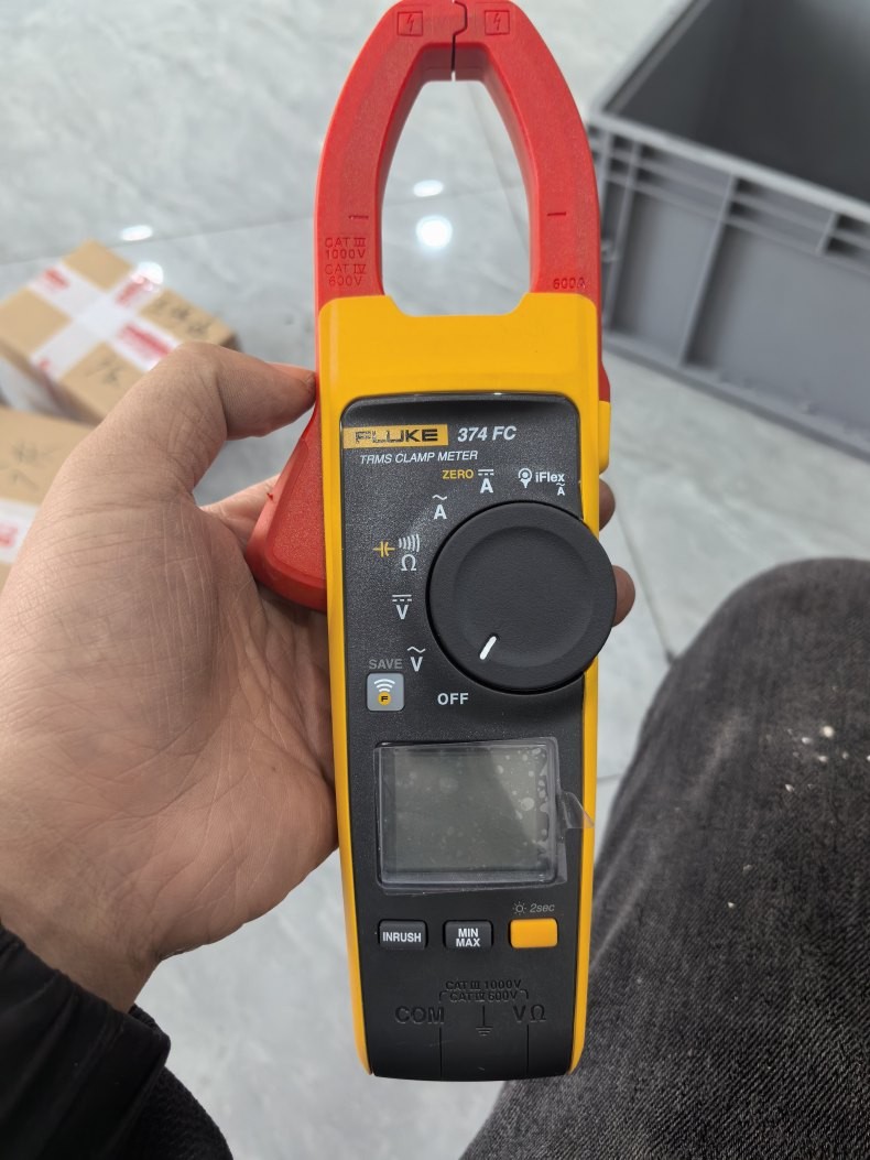 1PC Used Fluke 374 FC 600A AC/DC TRMS Wireless Clamp Meter Multimeter