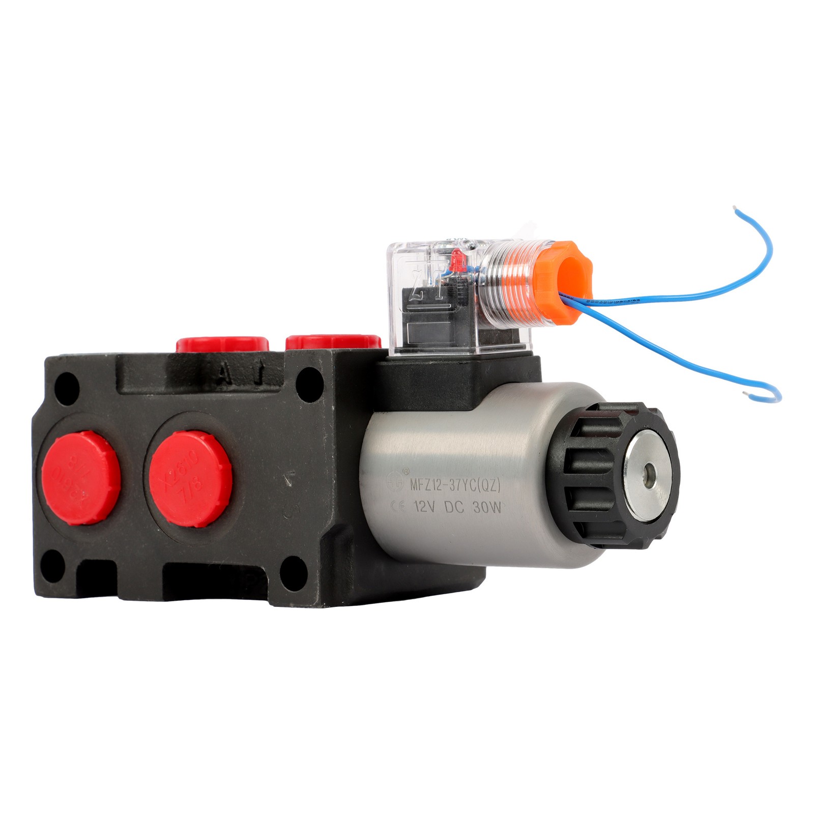 6 Port 12V DC Hydraulic Diverter Valve 13 GPM 25MPa 3 Connectors