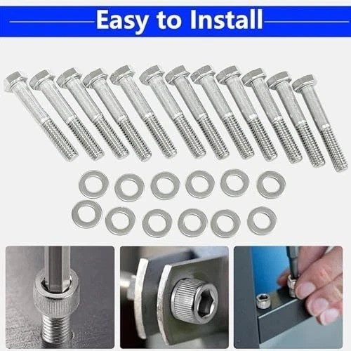 Stainless Steel Hex Bolt Kit for Ford 260 289 302 Engines – 228 Pcs Nuts & Bolts