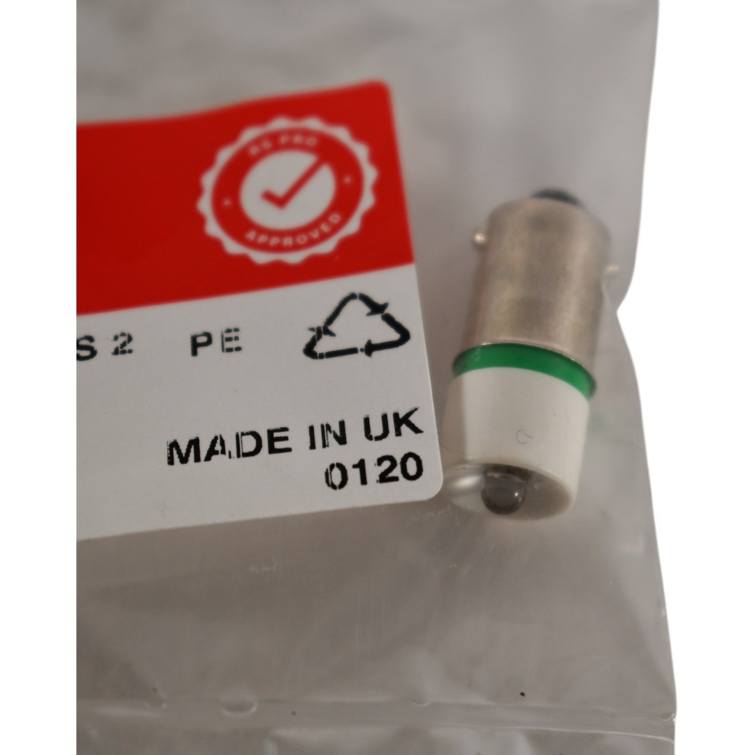 NEW RS PRO 205757 Green LED Indicator Lamps BA9s Single Chip 230 V ac 100000 h