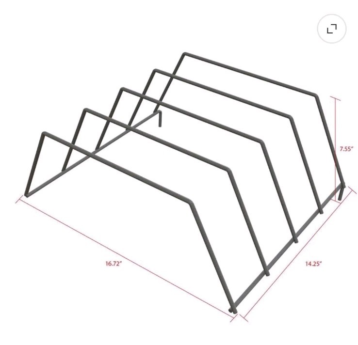 6.25 in. H X 16 in. W X 14.25 in. D Black Metal Wire Rack Display