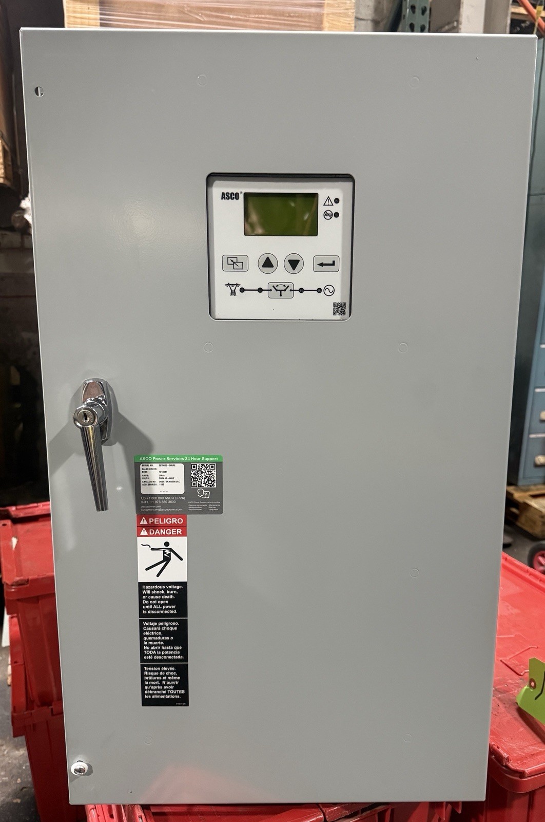 ASCO D03ATSA30200CGXC 200A 208V 3P AUTOMATIC TRANSFER SWITCH 50-60HZ