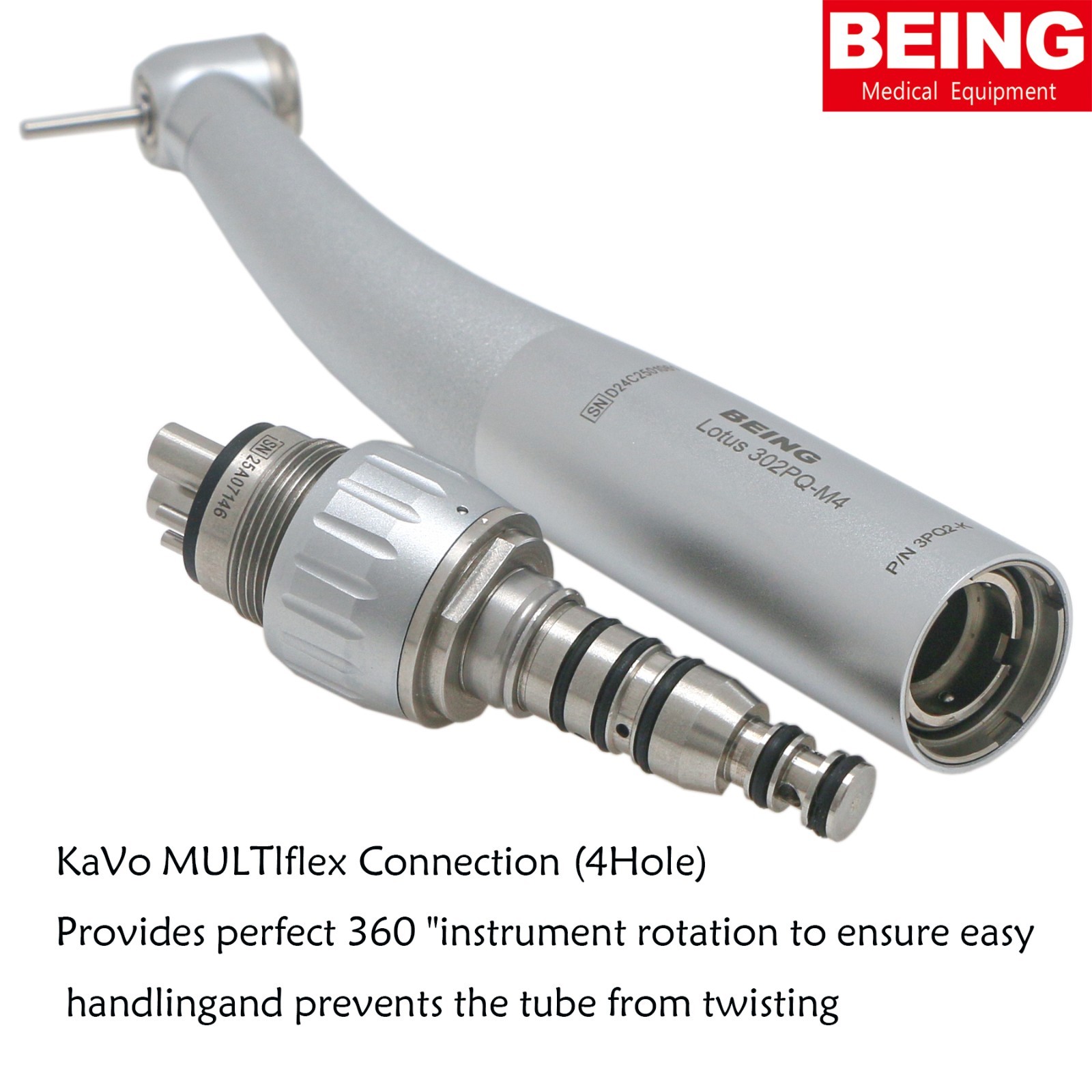 US BEING Dental High Speed Turbine Handpiece For KaVo MULTIflex Coupler 4 Hole