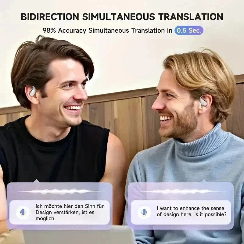 Real Time AI Language Translator Earbuds, 3 in 1 Wireless Earbuds with 150+ w