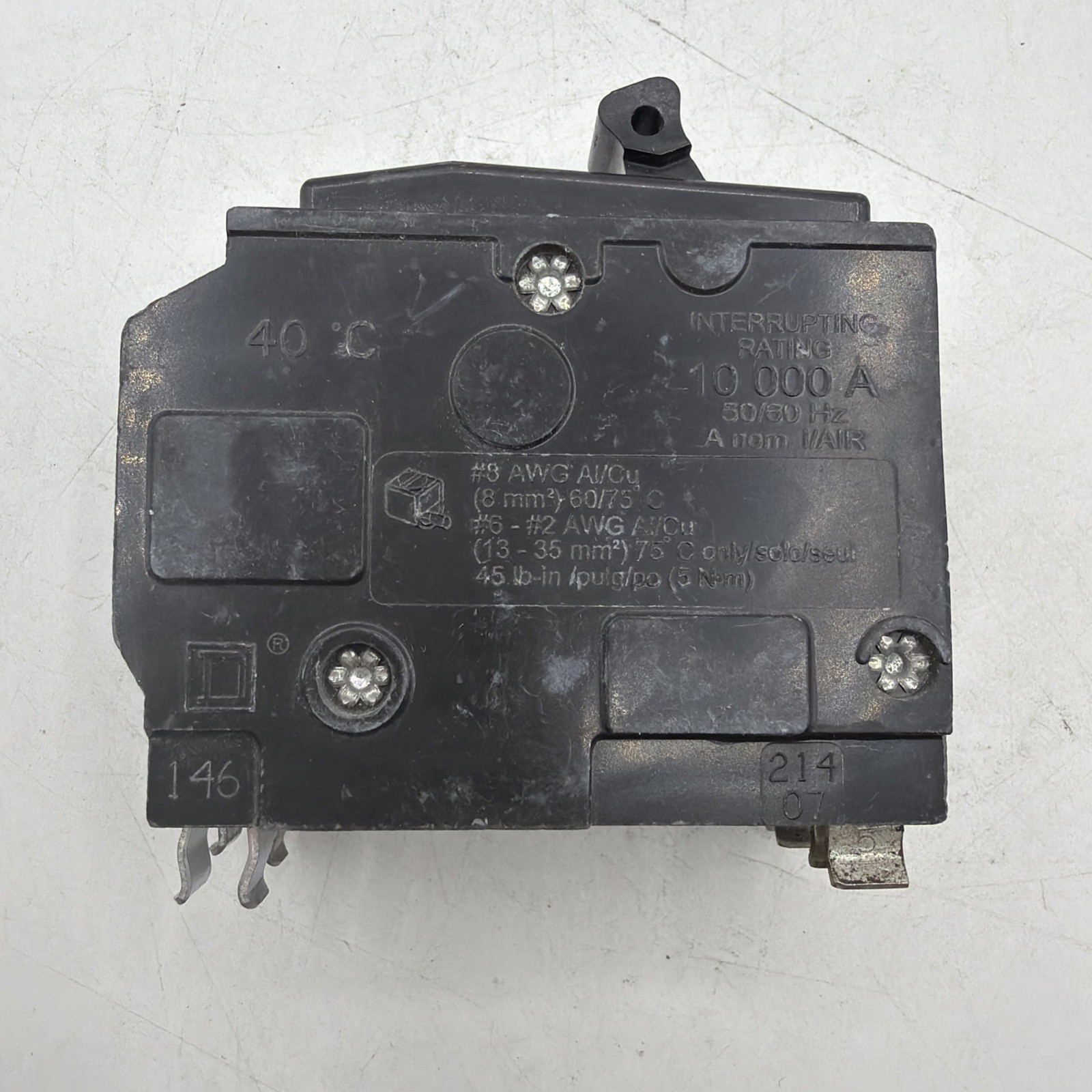 SQUARE-D QO210 CIRCUIT BREAKER 2-POLE UNIT 10-AMP TYPE/TIPO QOA 120/240V