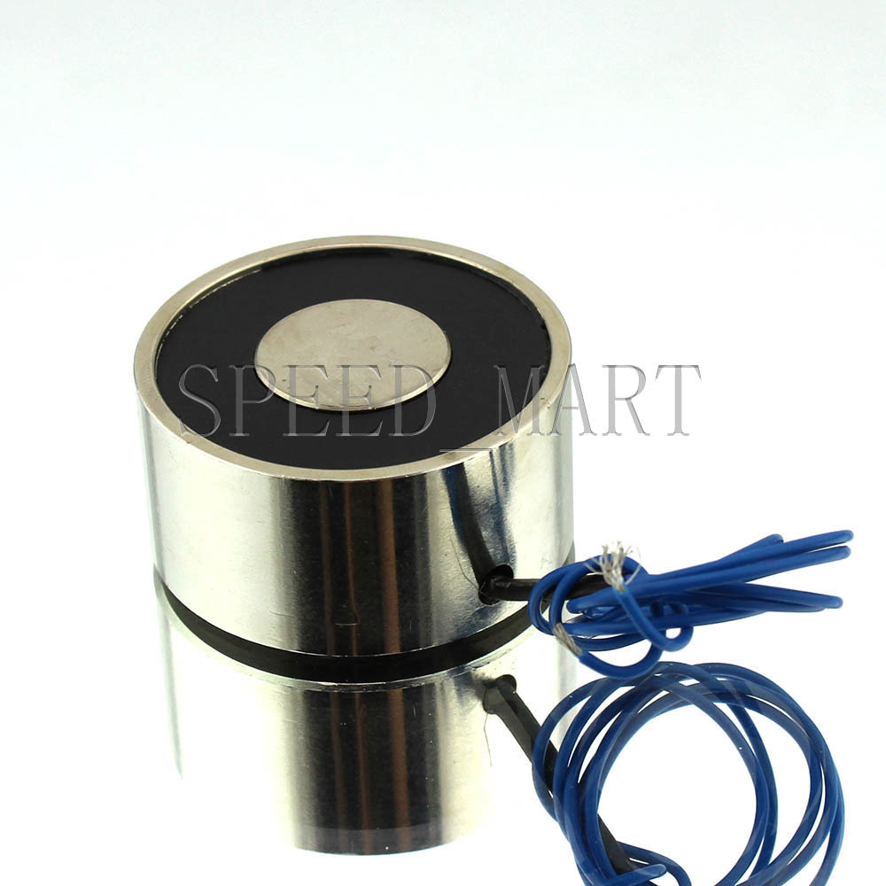 DC 12V 8W Holding Electromagnet Lift Solenoid 25Kg (55.1lbs 250N) 40mm New P-40