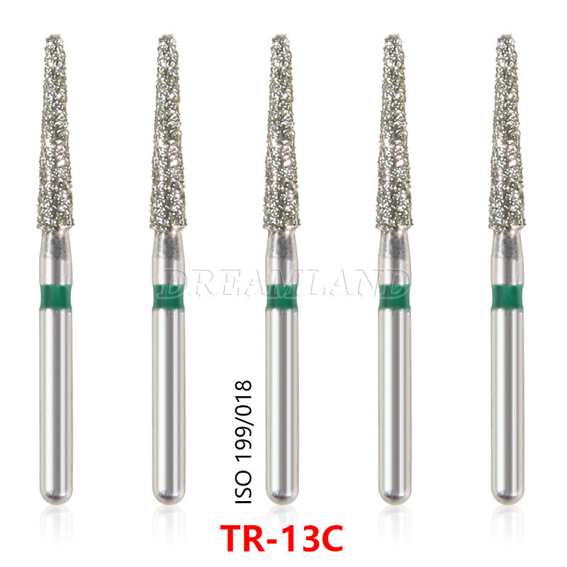 50pcs Sale Diamond Burs Coarse TR-13C Taper Round End FG 1.6mm High Speed Bur