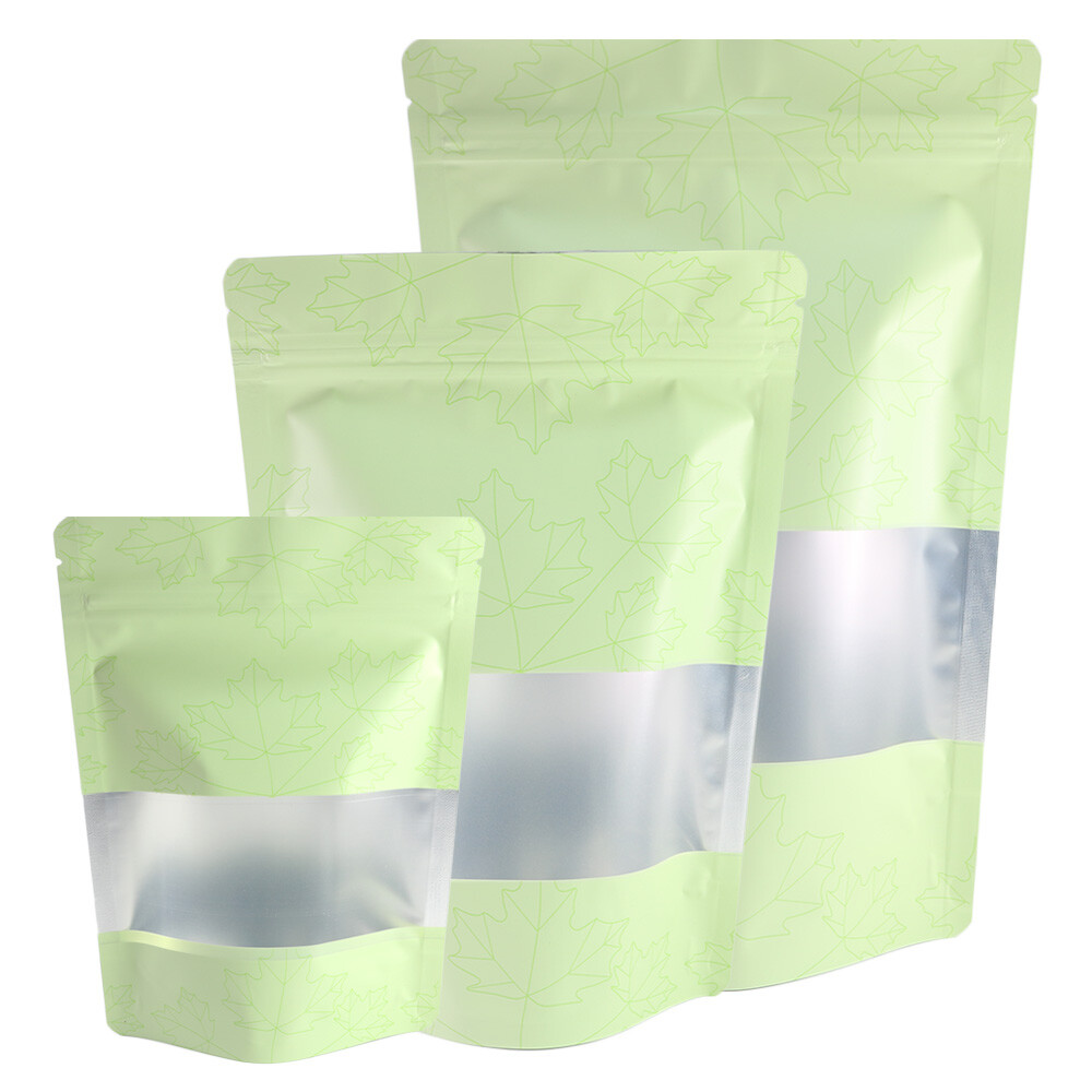 Mint Green Waterproof Aluminum Bottom Gusset Bags for Pancake Flour Products