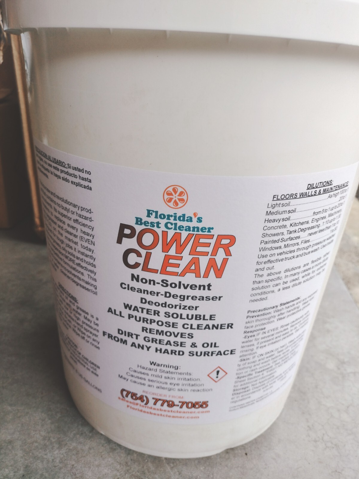 Florida’s Best Cleaner Power Clean All-Purpose Degreaser (6 Gallon Container)