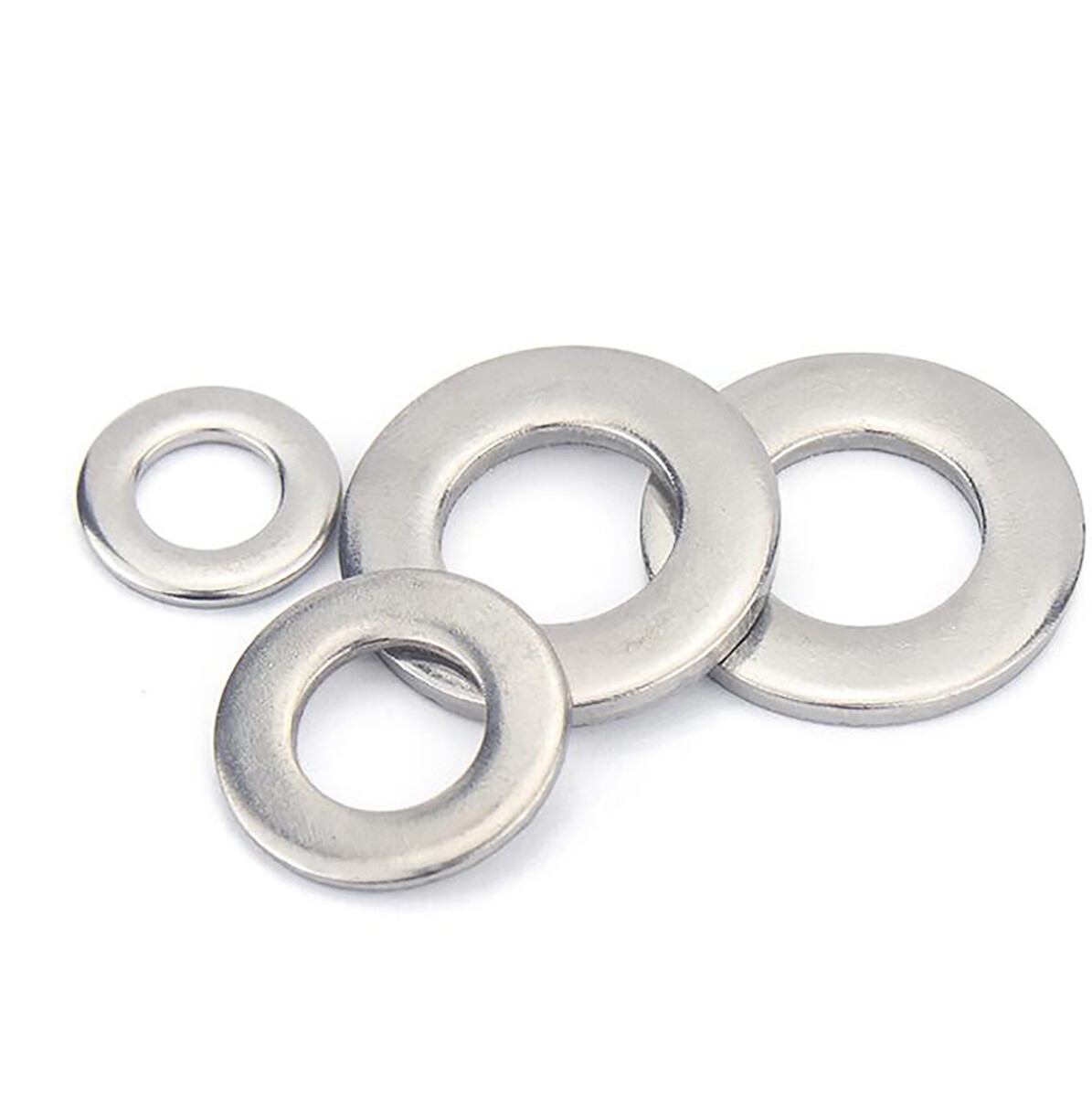 SUS201 Stainless Steel – Flat Washer Gasket M3 M4 M5 M6 M8 M10 M12 Fit for Screw