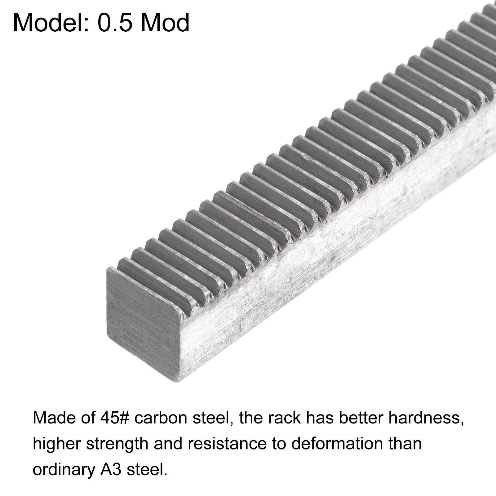 0.5 Mod 8mm x 8mm x 500mm 45# Carbon Steel Rack for Motor Pinion Gear