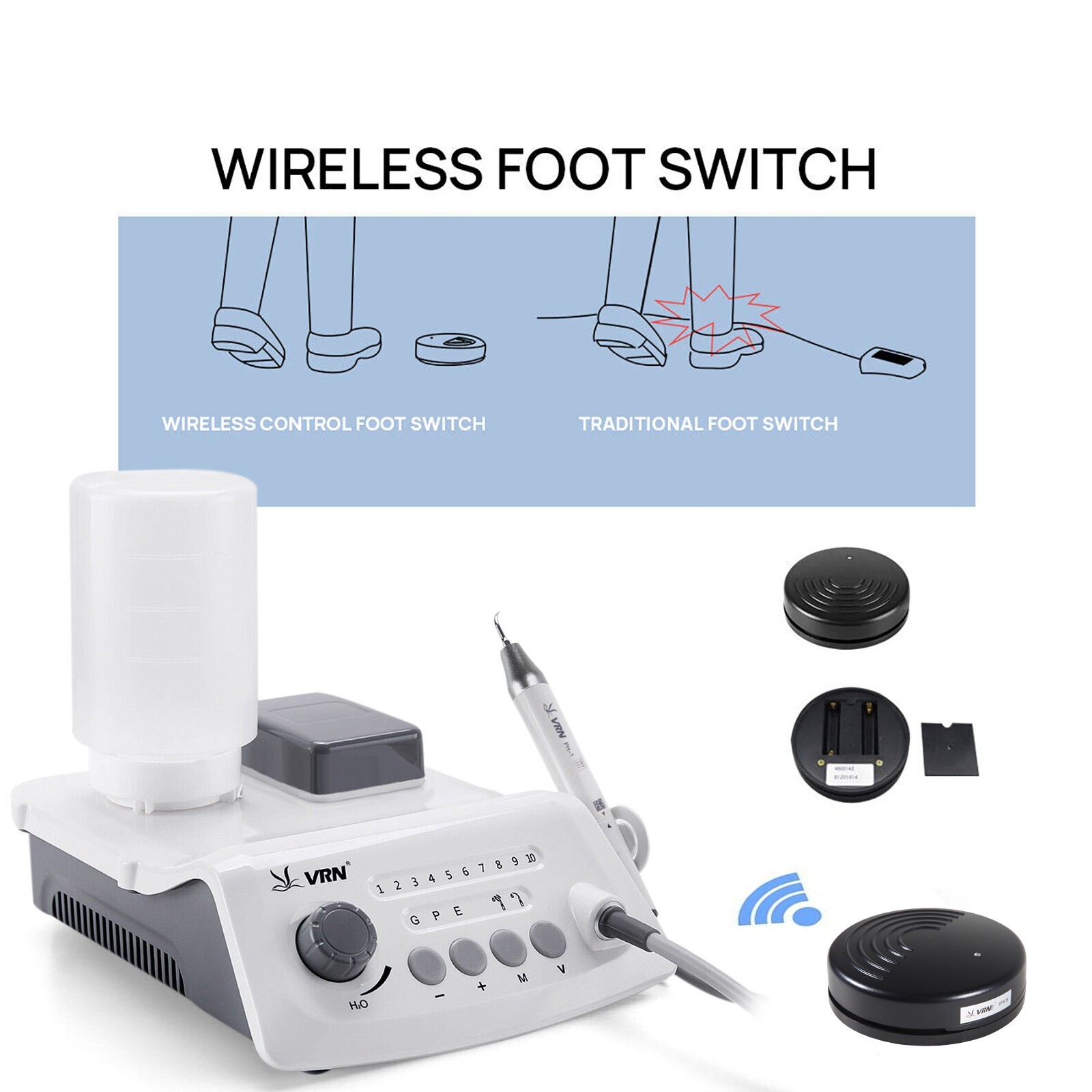 LED Dental Ultrasonic Piezo Scaler Handpiece Bottles Fit EMS Cavitron Woodpecker