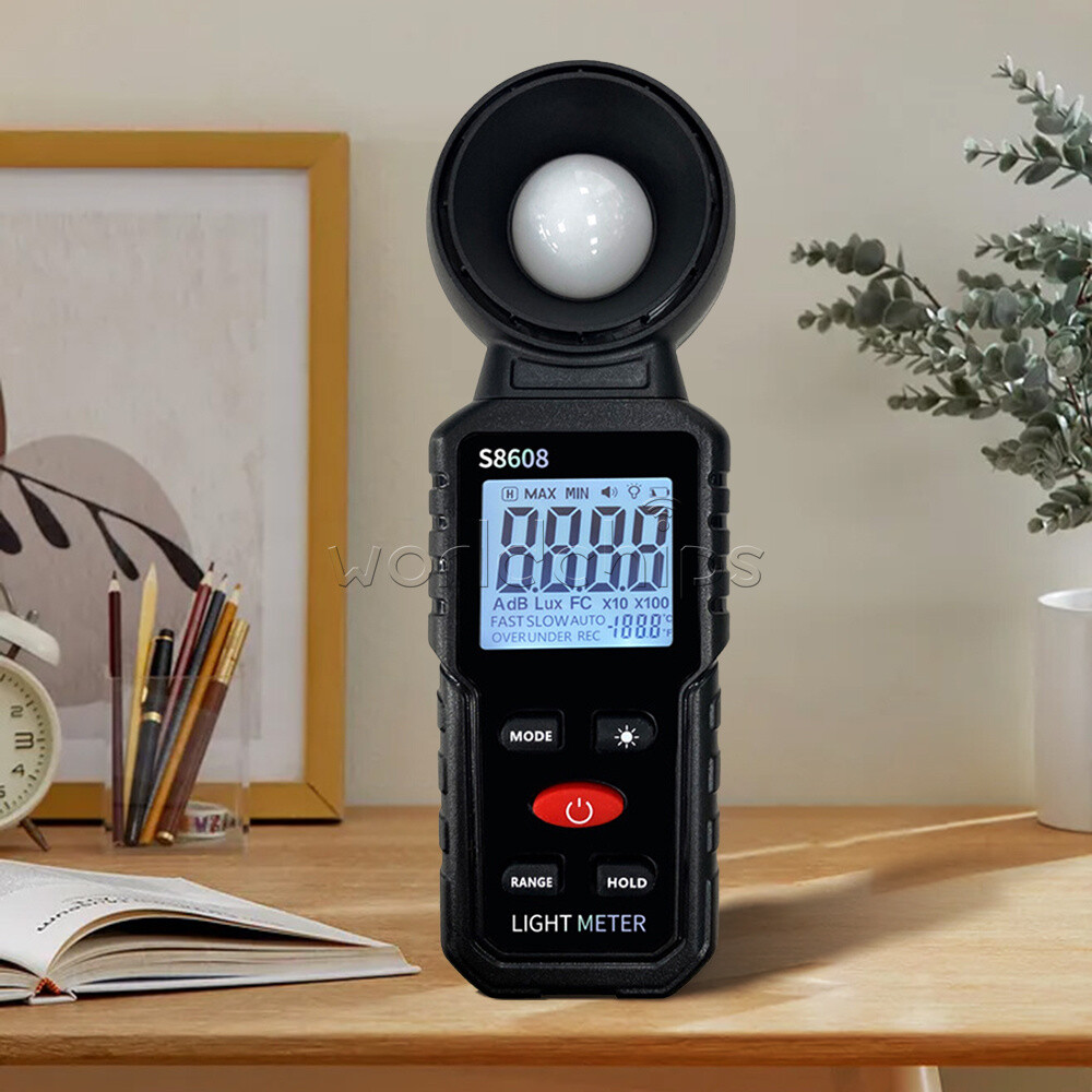 S8608 LCD Light Meter Digital Illuminance Meter Luxmeter Photometer 200000Lux