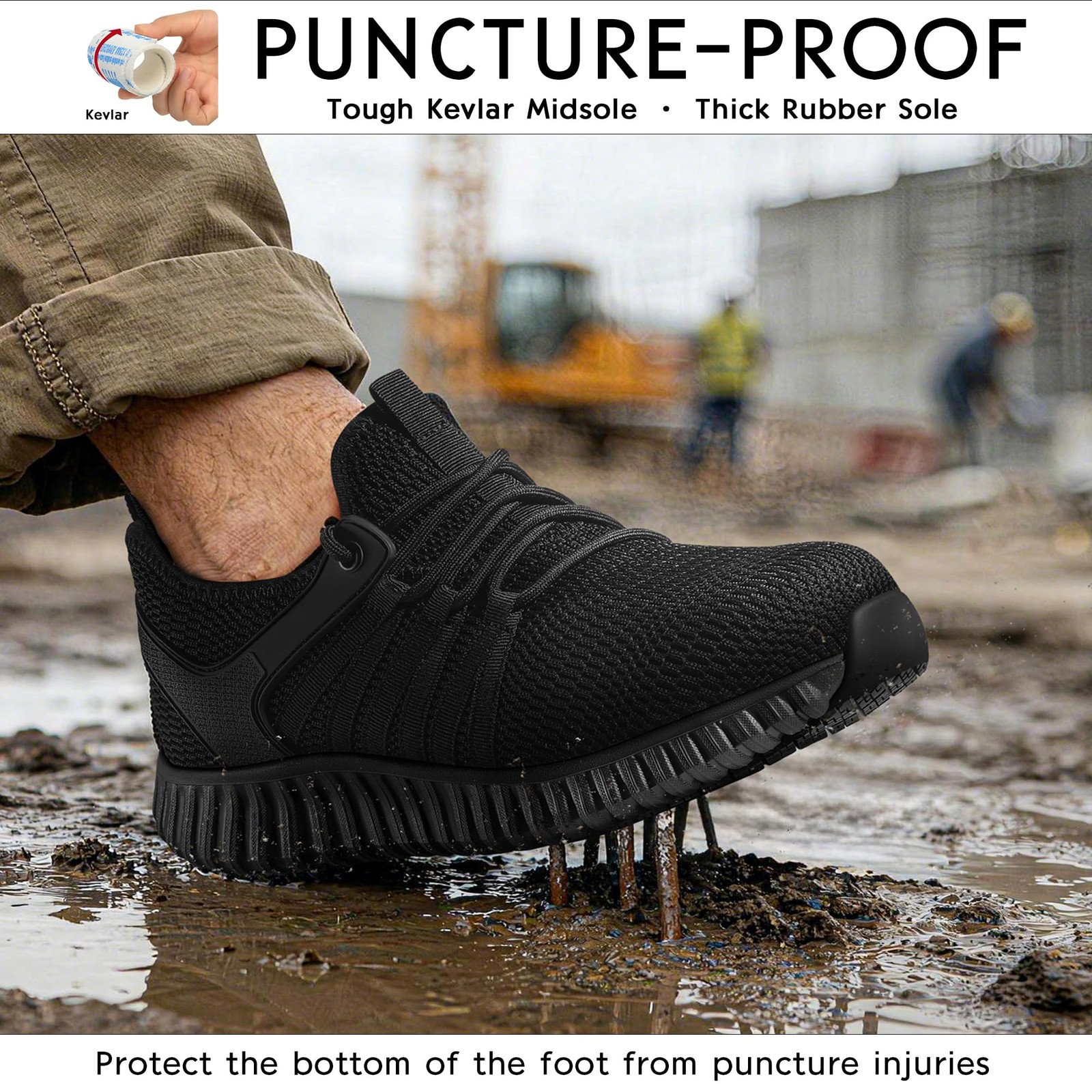 Waterproof Steel Toe Work Shoes for Men & Women NonSlip Safety Footwear