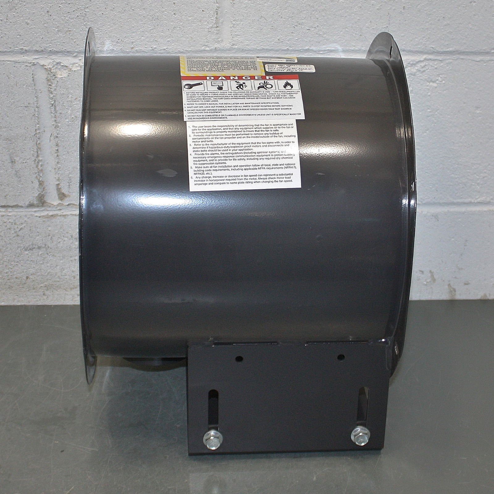 Dayton Tubeaxial Fan 166203A, 12″ Blade OD, Belt Drive, Max 2877 rpm, 2432 cfm
