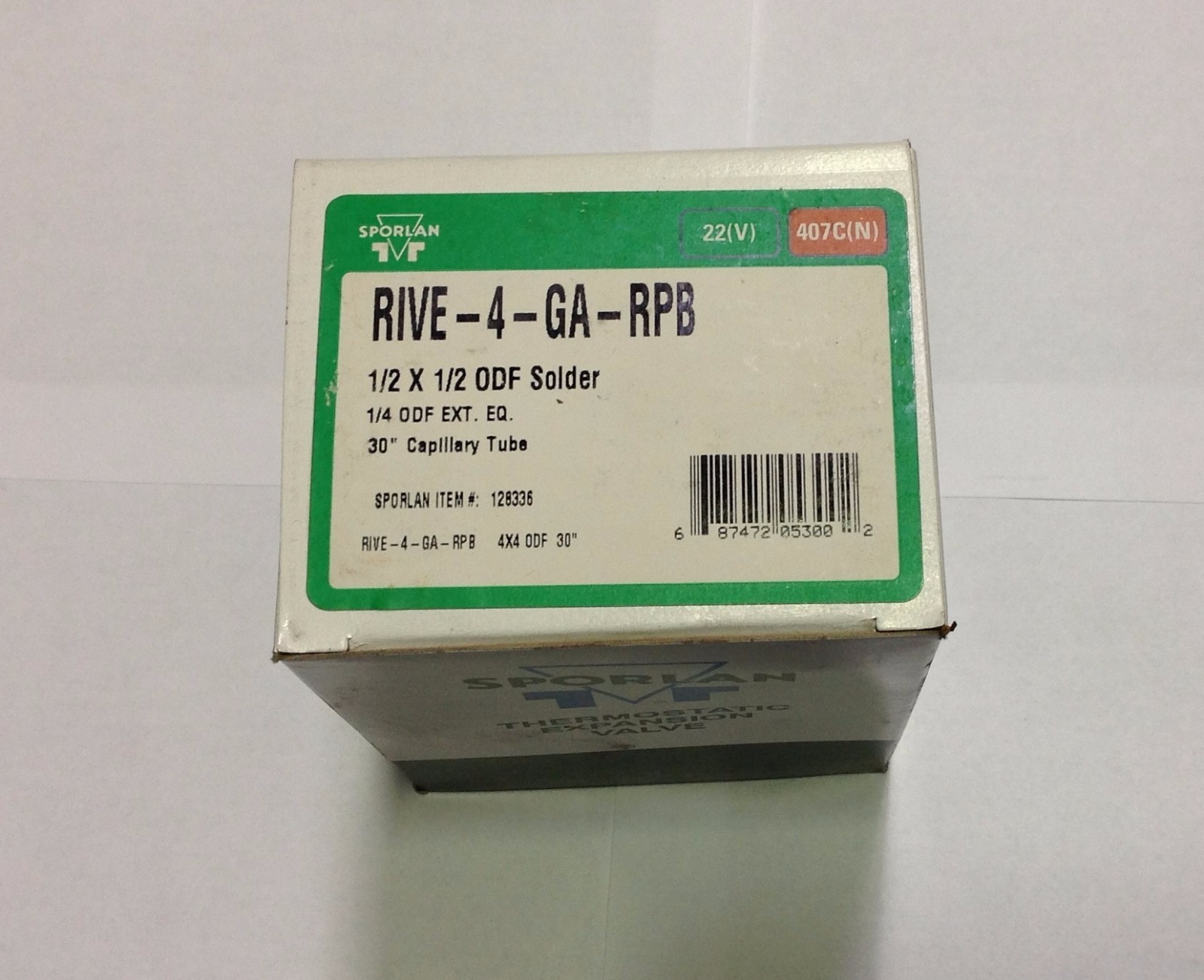 ~Discount HVAC~ SV-RIVE4GARPB-Sporlan Expansion Valve TXV 4 Ton 1/2X1/2″ ODF R22