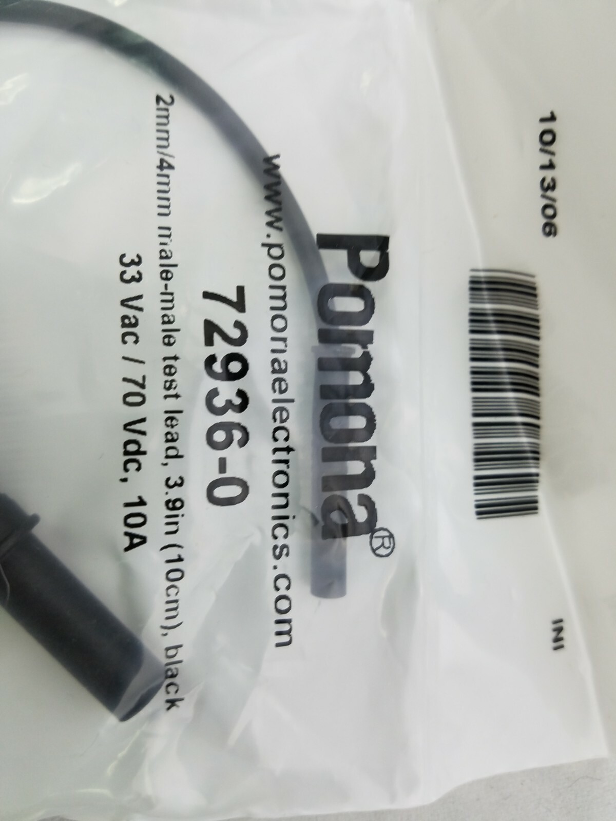 2(LOT) 72936-0, 2mm Shrouded Banana Plug TO 4MM Shrouded Banana Test Lead Adapt