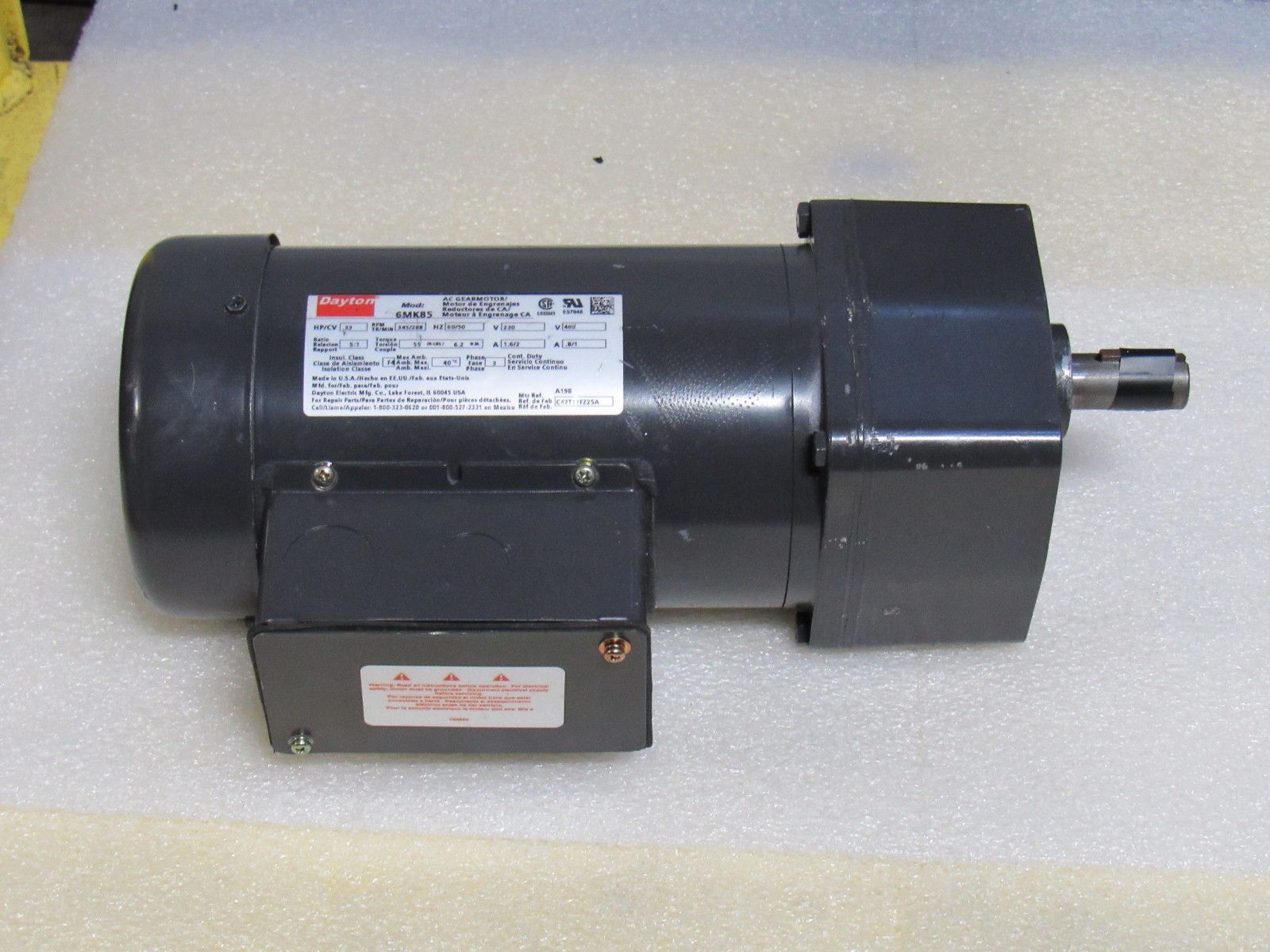 #4 Dayton 4M262J Condenser Fan Motor 1/3 Hp 208-230V 1Ph 825Rpm 48YZ Frame