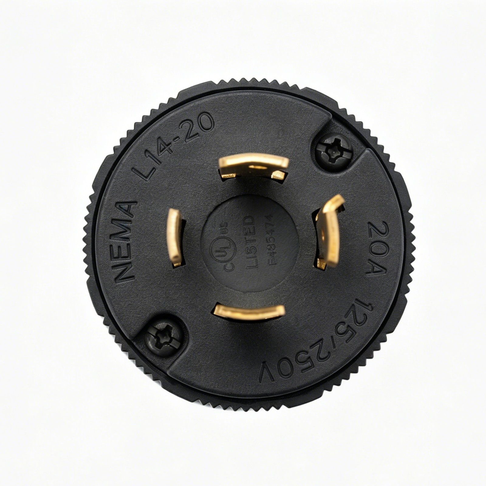 L14-20P Locking Plug 20A 125/250V Heavy Duty Nylon Generator Connector