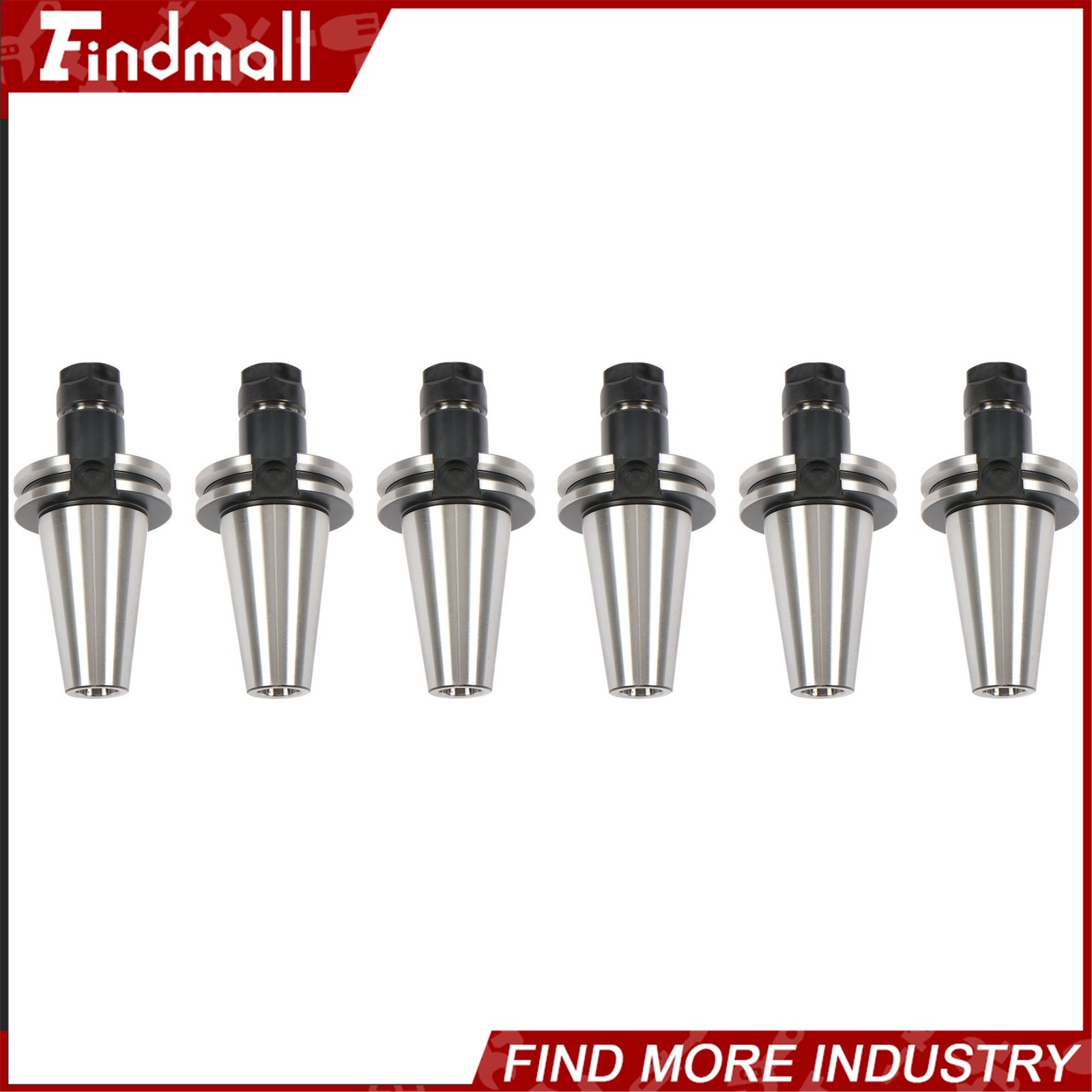 Findmall 6 Pcs CAT40 ER16 Collet Chuck Set 2.76″ G2.5 25000 RPM
