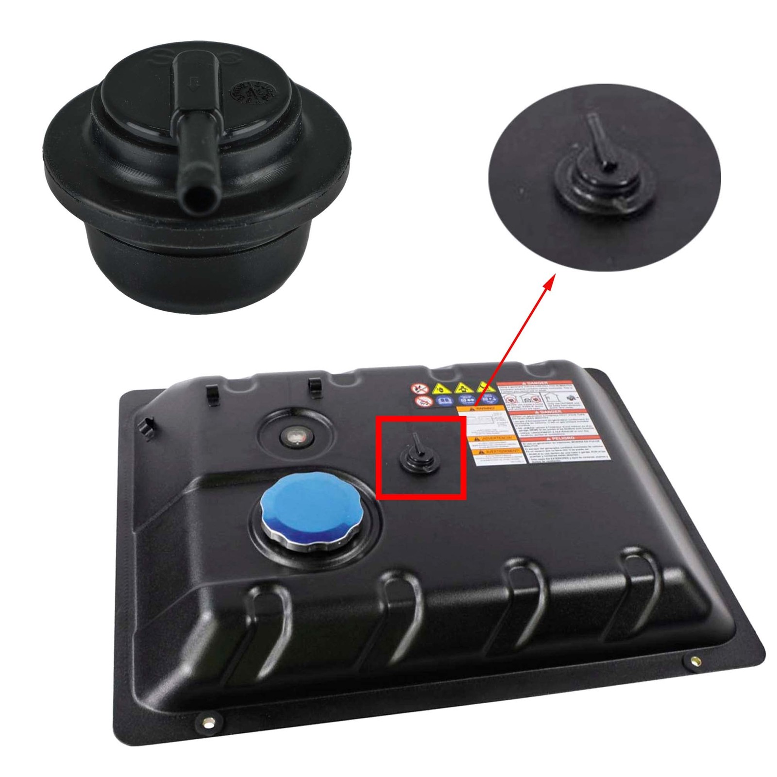 JMCHstore OEM Gas Fuel Tank Vent Valve w/Grommet for Generac 1.2 inches