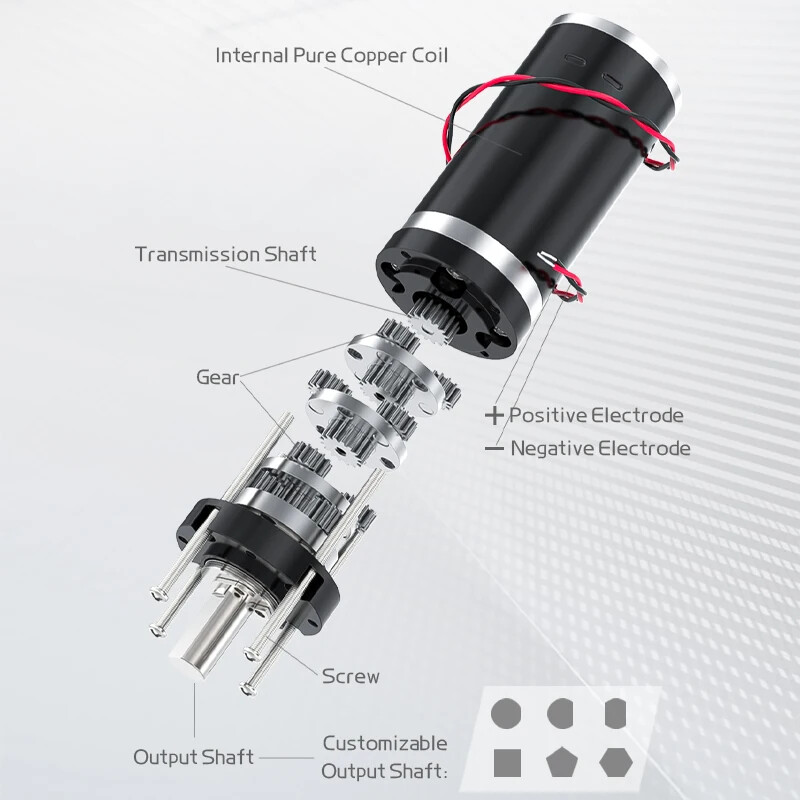 Planetary Gearbox Motor 12V 24V DC High Torque Low Speed Adjustable Miniature