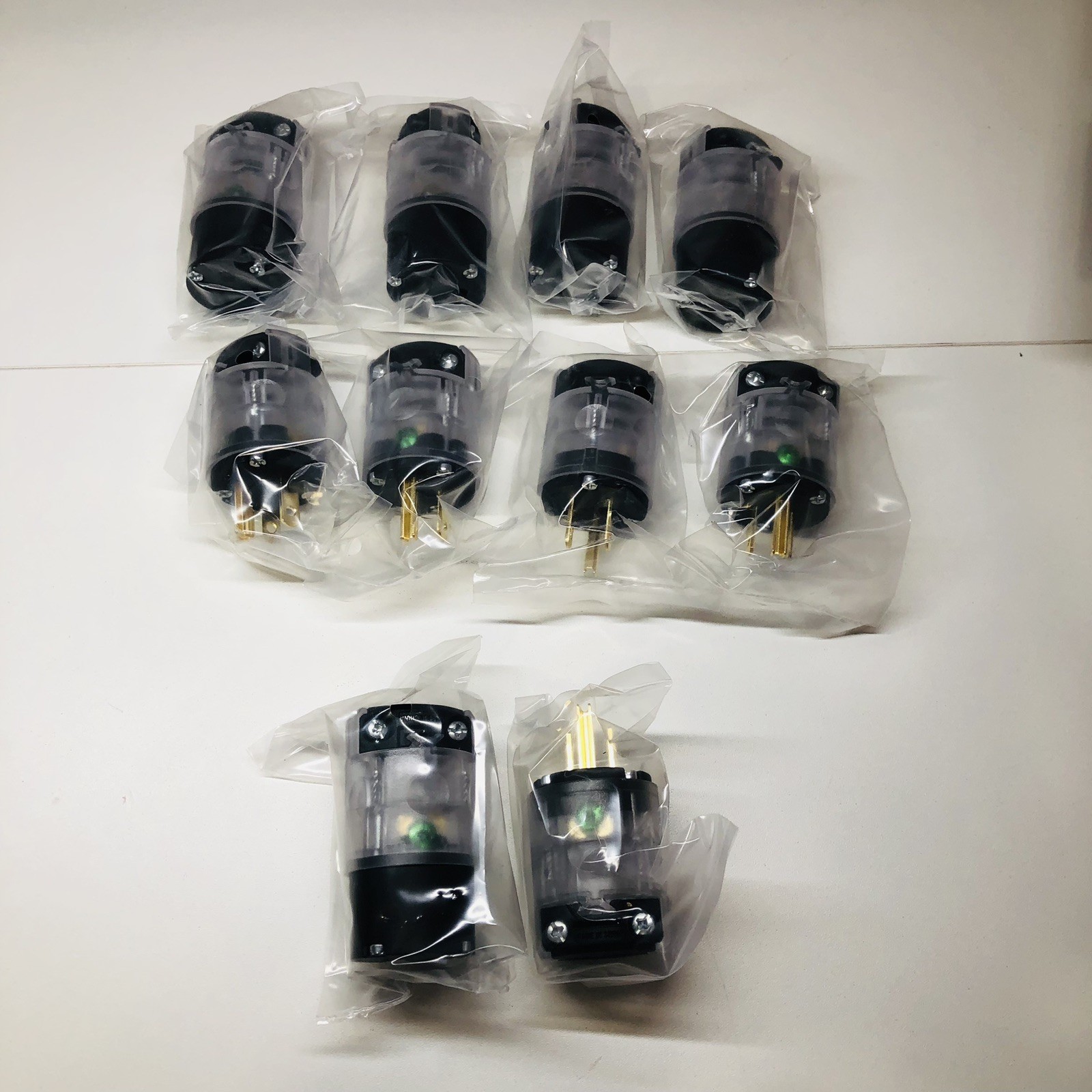 (5 PACK) EPLESFTON STRAIGHT BLADE PLUG AND CONNECTOR SET 5-15P 5-15R