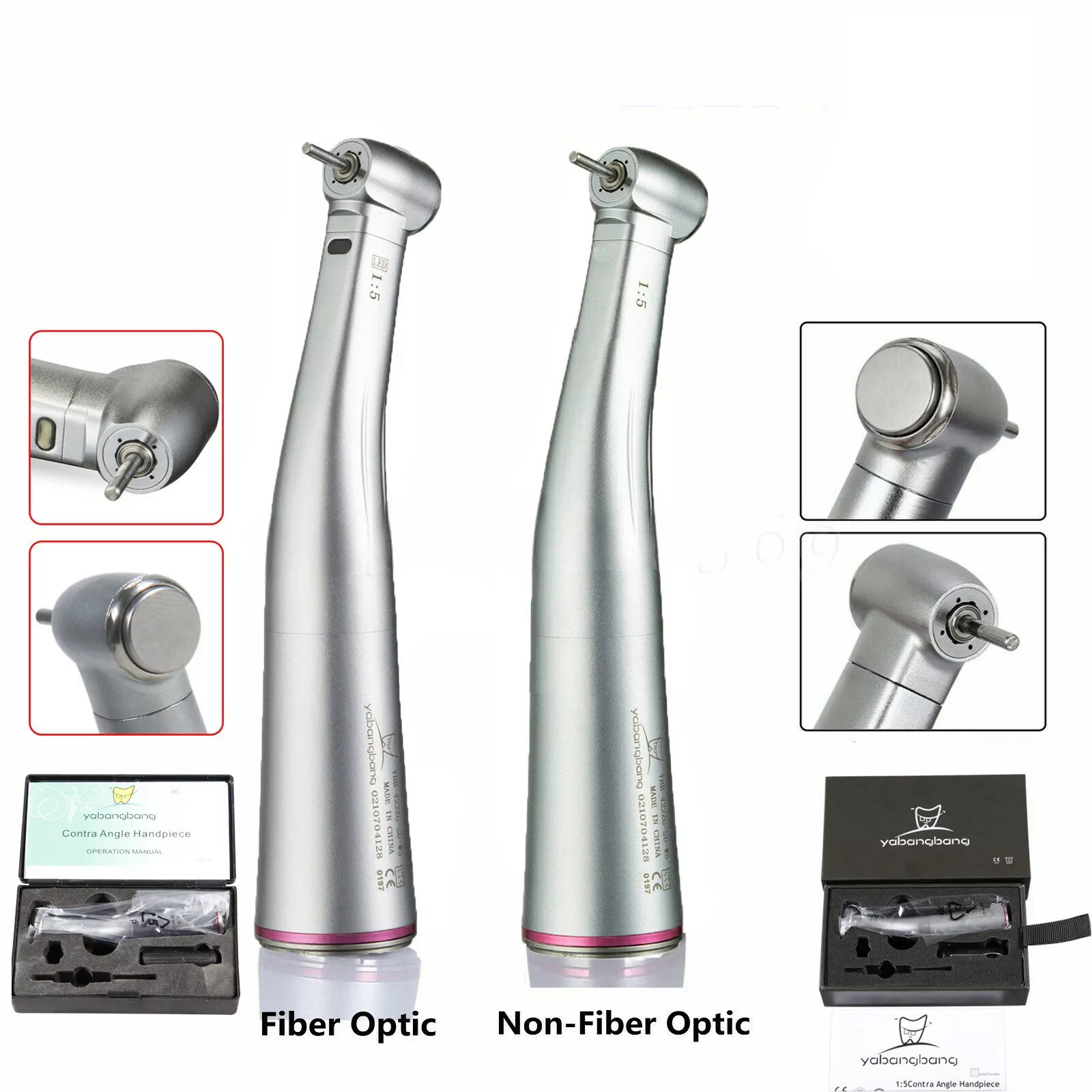 Yabangbang Dental High Speed Handpiece /1:5 Increasing Electric Contra Angle USA