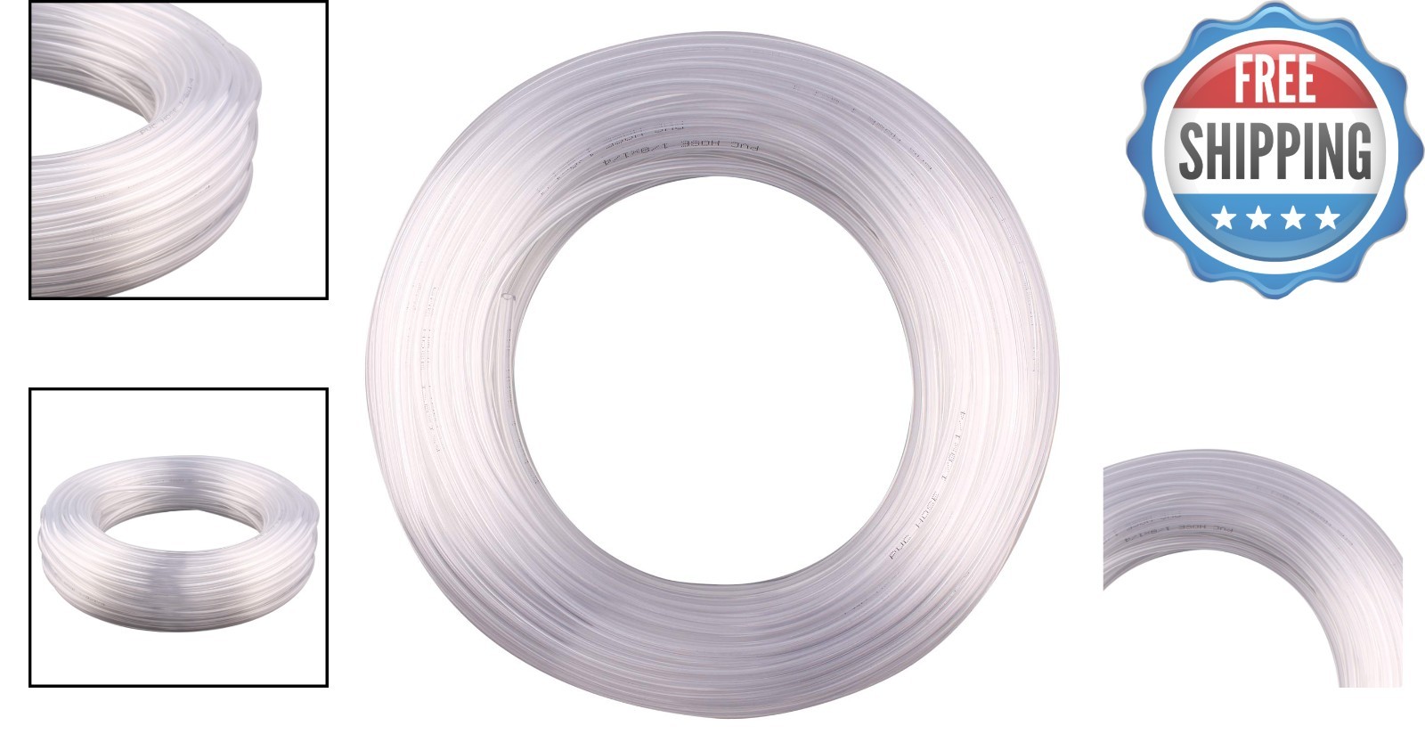 Durable 1/8″ ID x 1/4″ OD PVC Tubing – 100 Feet Clear Vinyl Hose for Safe Use