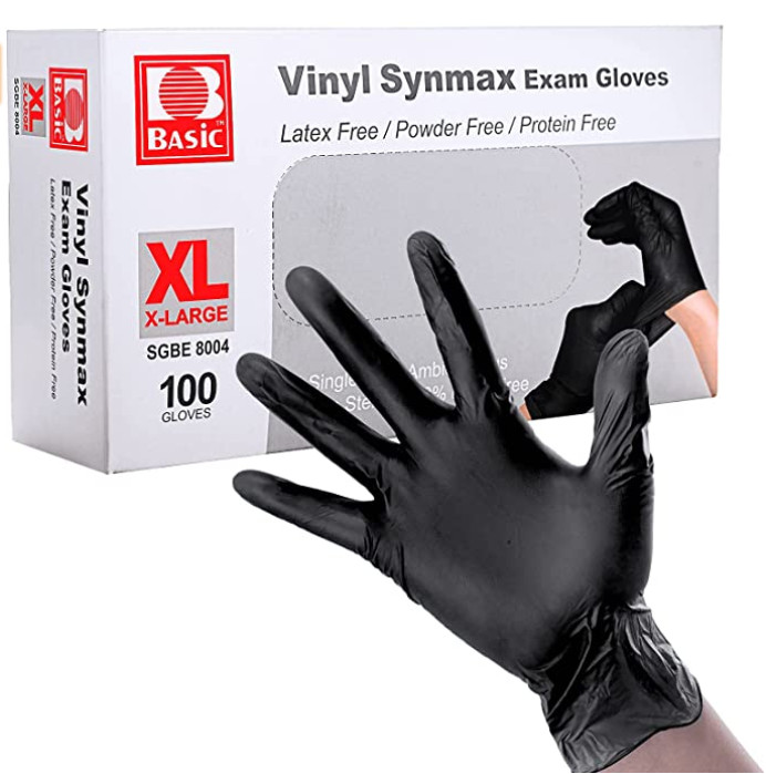 1000 PCS Black Vinyl Gloves Latex & Nitrile Free-XL**Buy One, Get One at 50% Off