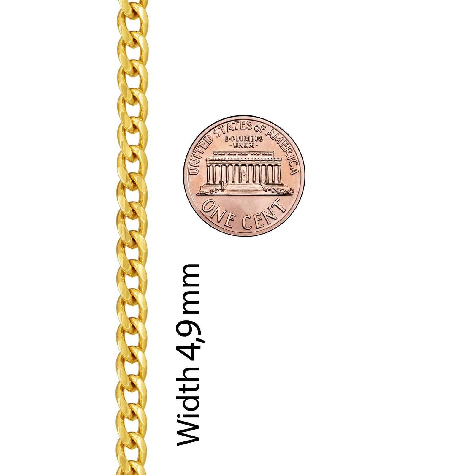 LIFETIME JEWELRY 5mm Cuban Link Chain Necklace for Women and Men 24k Gold Pla…