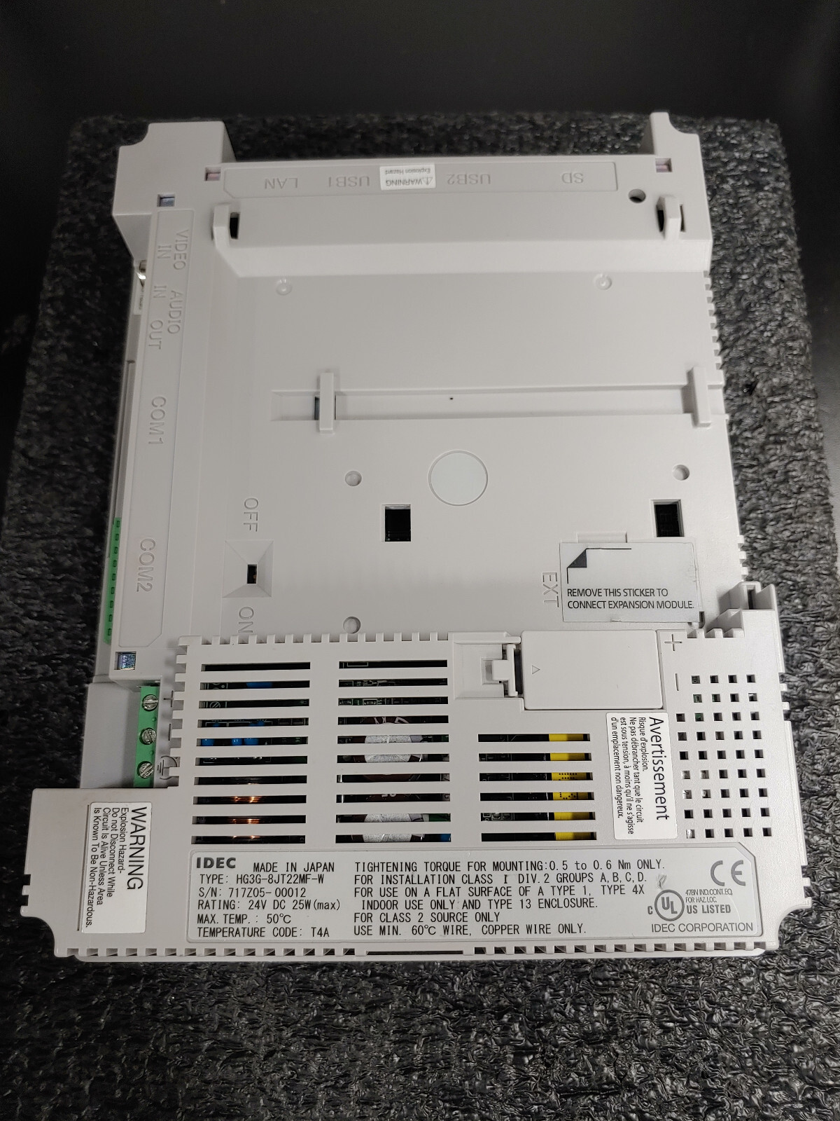 IDEC HG3G-8JT22MF-W High Performance OI Touchscreen 8.4 TFT 65K Color