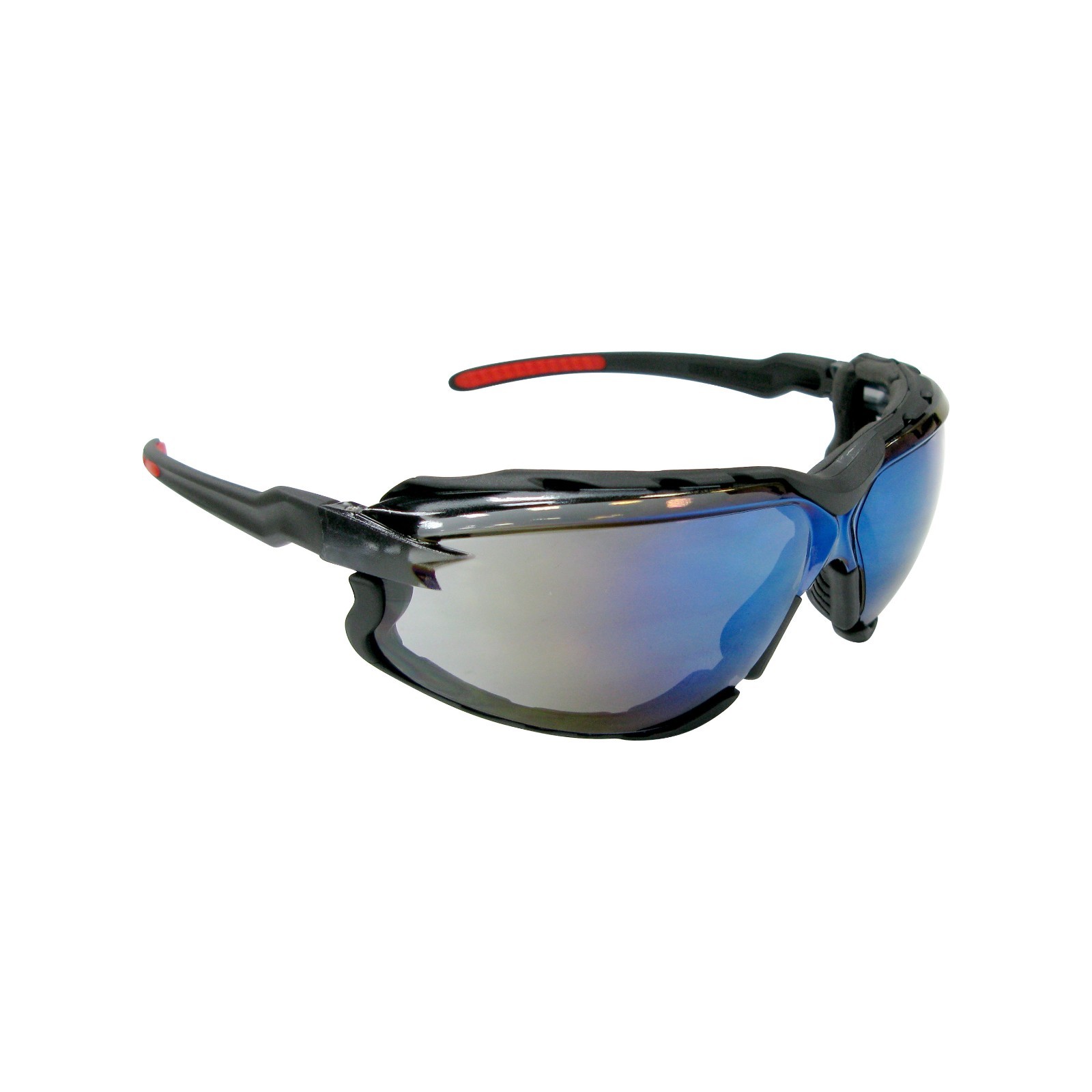 6-PR Falcon Anti-UV Amber/Blue Mirror Safety Glasses Removable Foam Lined Gasket