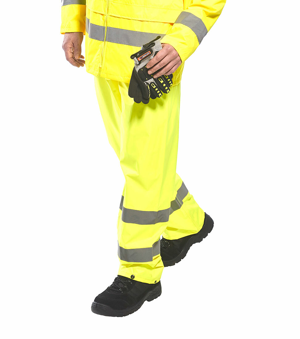 Portwest H441 Lightweight Hi Vis Waterproof Rain Pants Reflective Tape ANSI