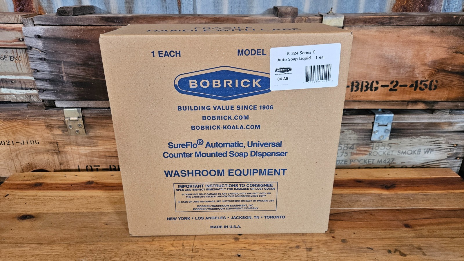 NEW BOBRICK B-824 C AUTO LIQUID SOAP DISPENSER