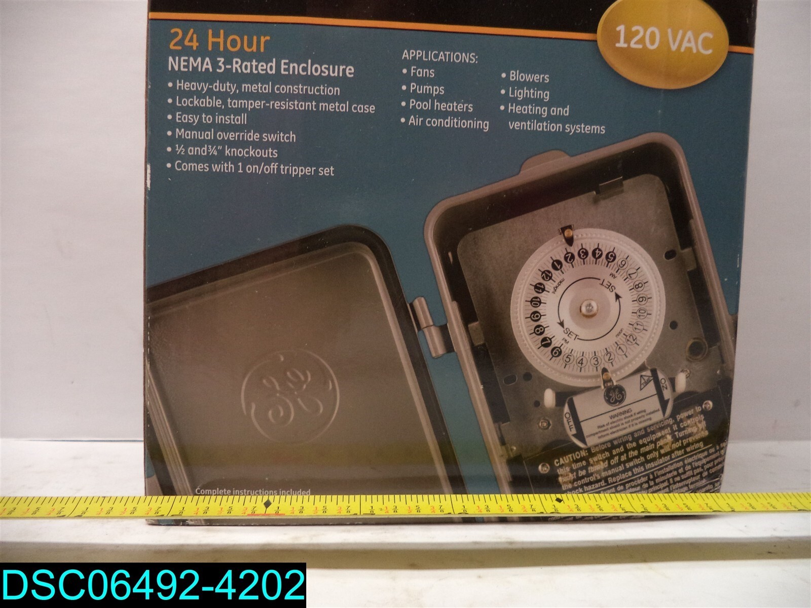 GE Indoor/Outdoor 24-Hour Heavy Duty Mechanical Time Switch 120 VAC 043180151636