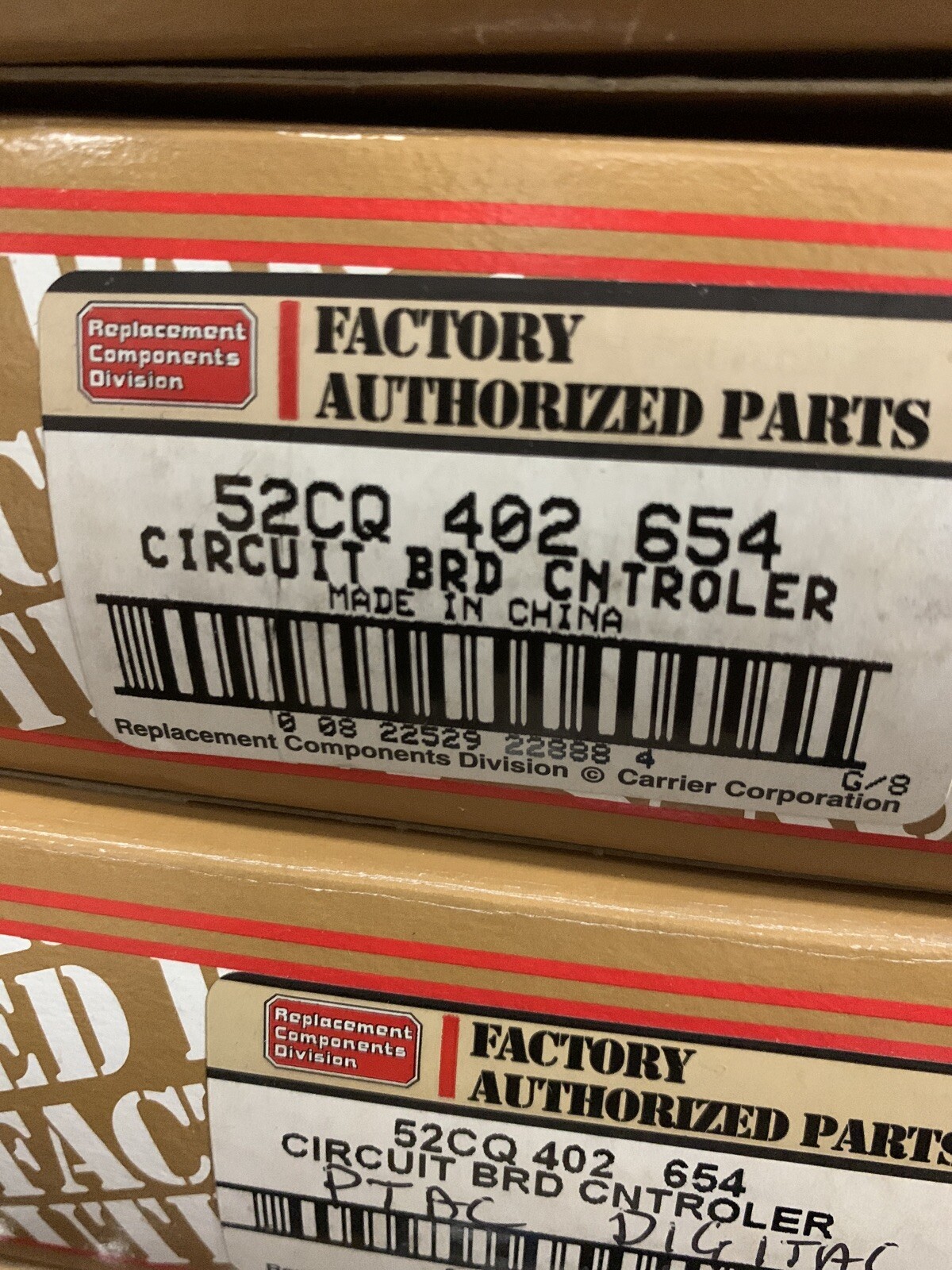 CARRIER PTAC Control Board 52CQ402654 *NEW*