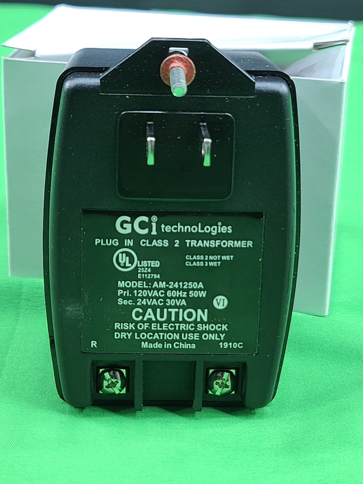 NEW GCI technologies 120V 24VAC Plug In Transformer 30VA ( AM-241250A)