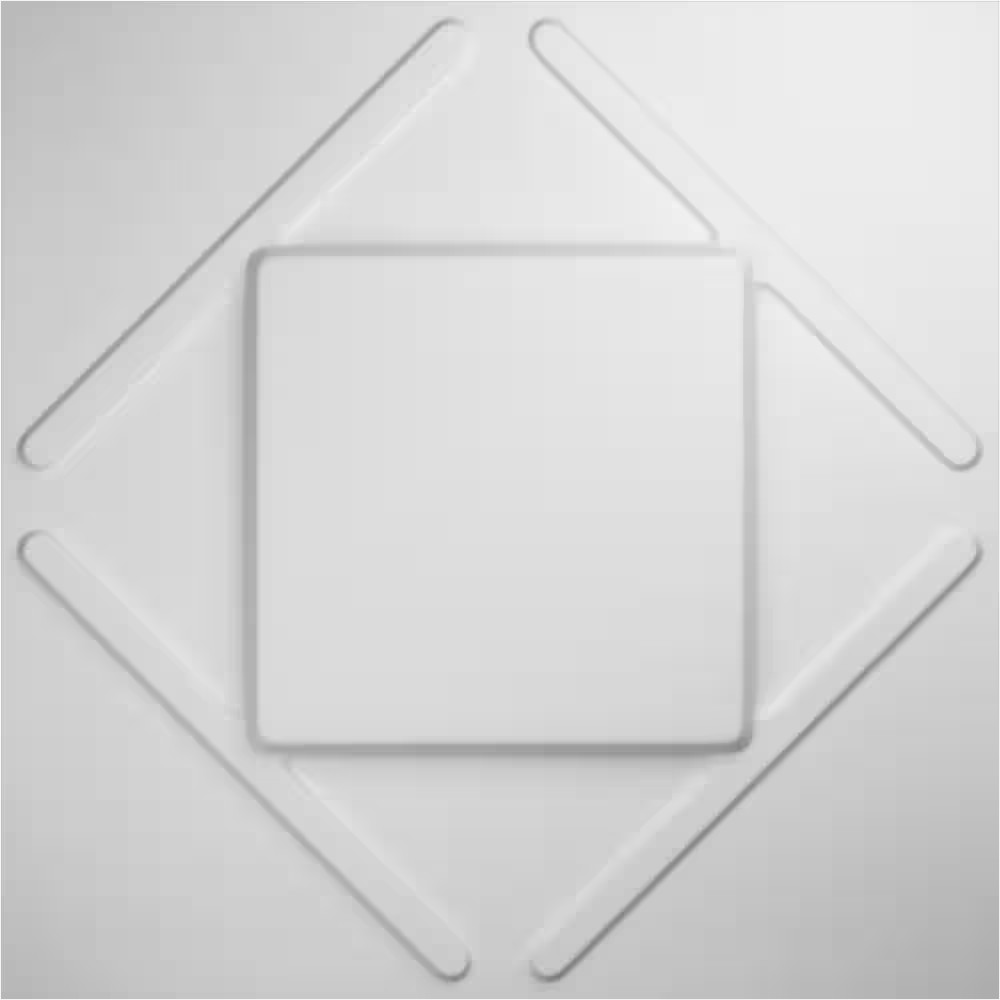 Aubrey White 5/8 In. X 1-3/5 Ft. X 1-3/5 Ft. White PVC Decorative Wall Paneling