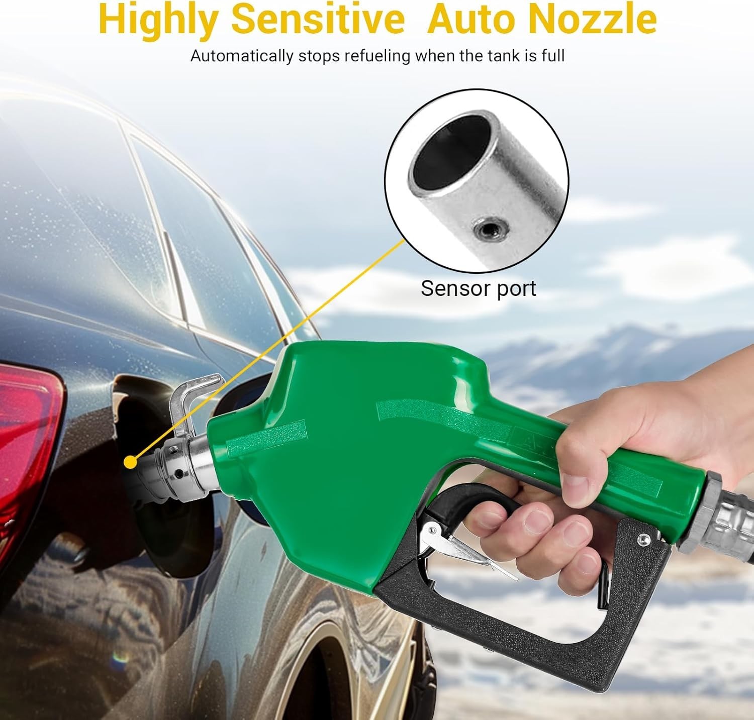3/4 inch Automatic Fuel Nozzle Self-sealing Diesel Transfer Nozzle Auto Shut Off