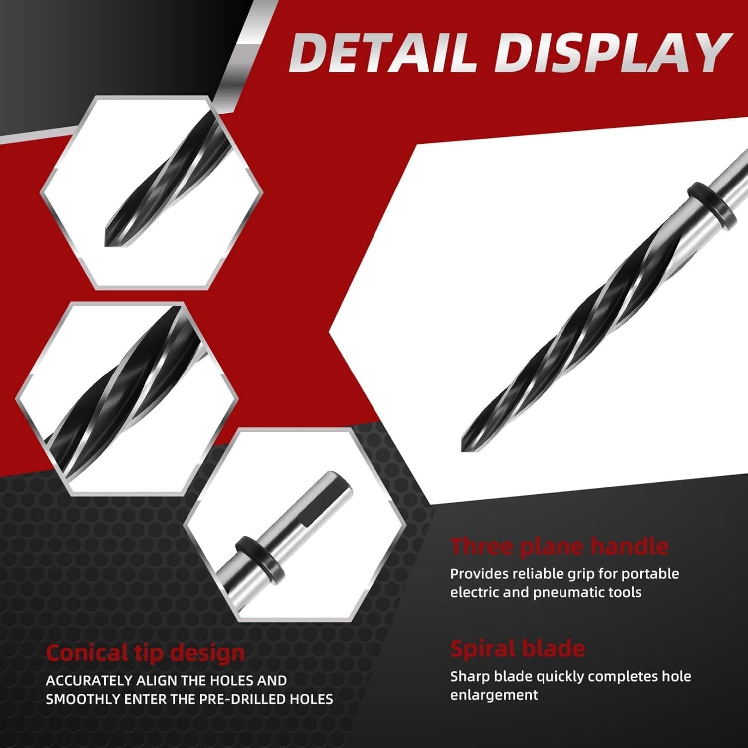 Nakkaa 5/8″ Drill Bridge Reamer Construction Reamer with 1/2″ Shank Chuck HSS Ta