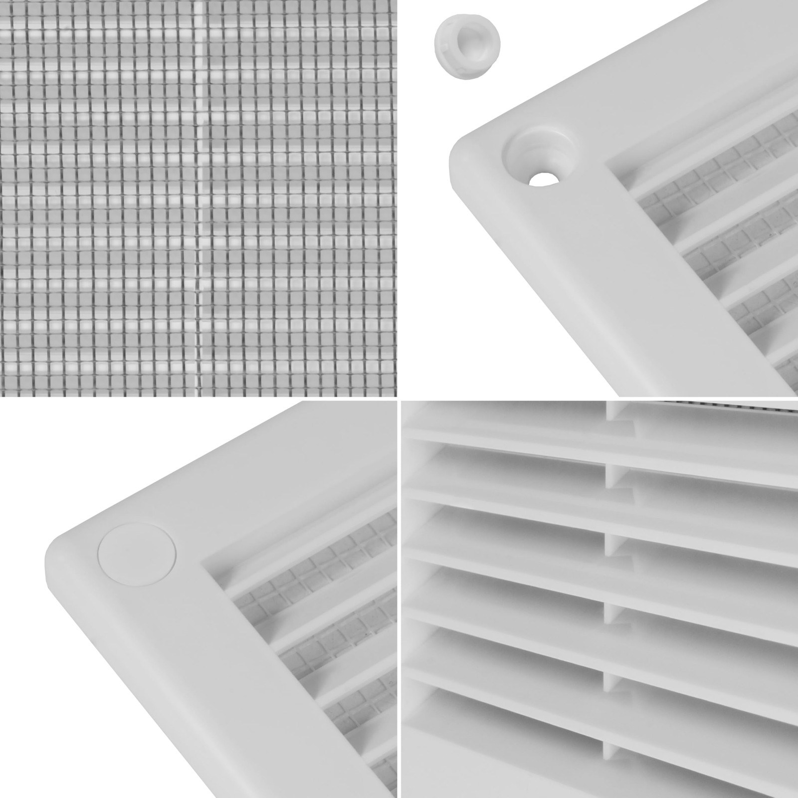6 x 6 Inch Outer White Square Air Vent Cover Plastic Fresh Air Intake Vent …
